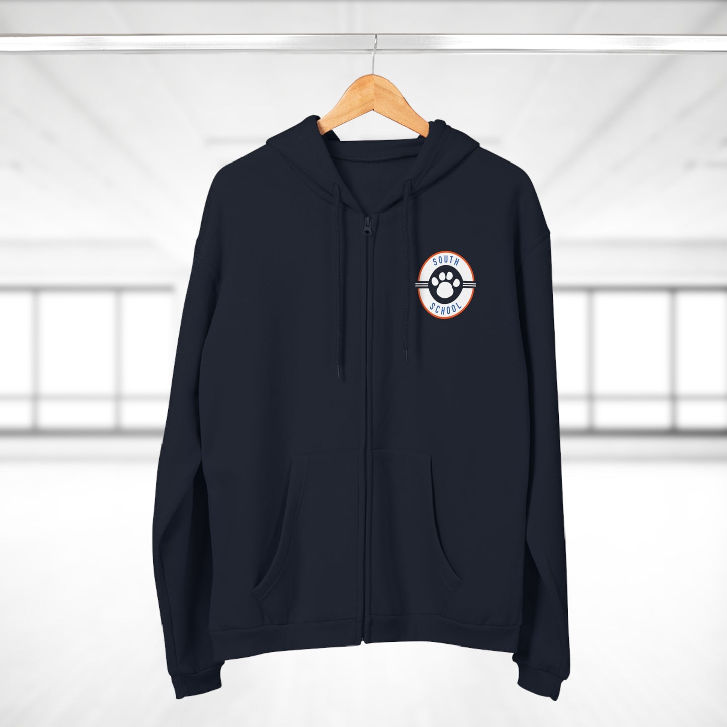 Adult Hooded Zip Sweatshirt, South Tiger Paw (Multiple Colors Available)
