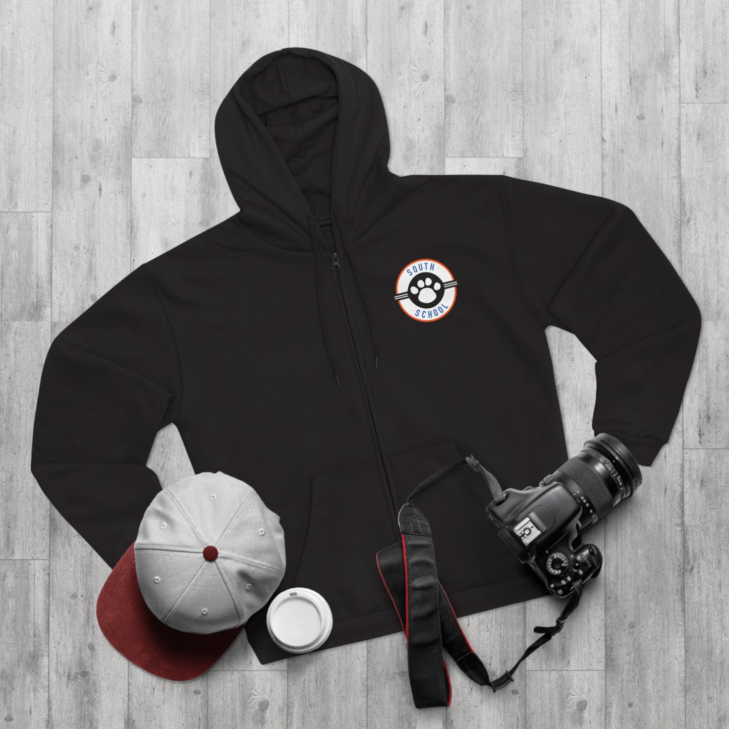 Adult Hooded Zip Sweatshirt, South Tiger Paw (Multiple Colors Available)