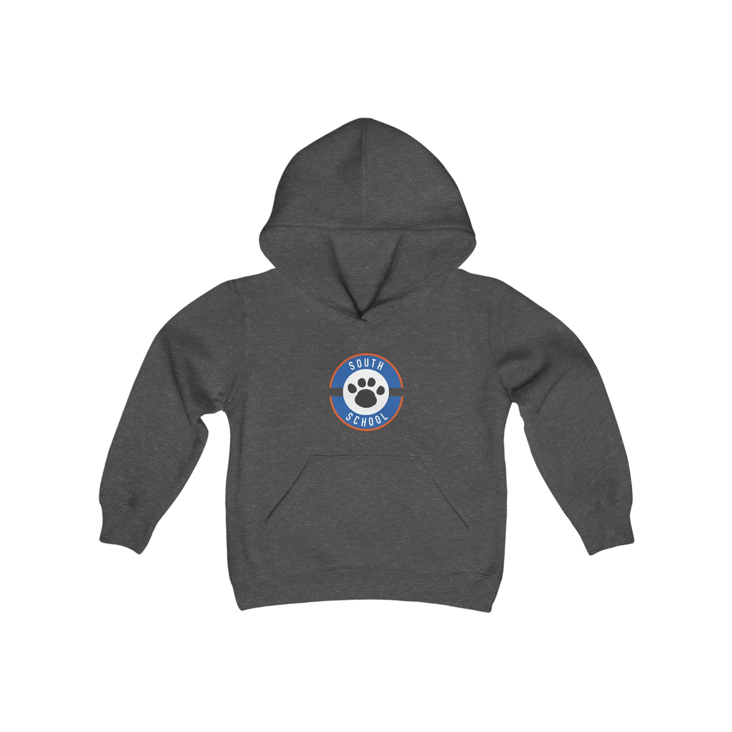 Youth Heavy Blend Hooded Sweatshirt, South Tiger Paw (Multiple Colors Available)