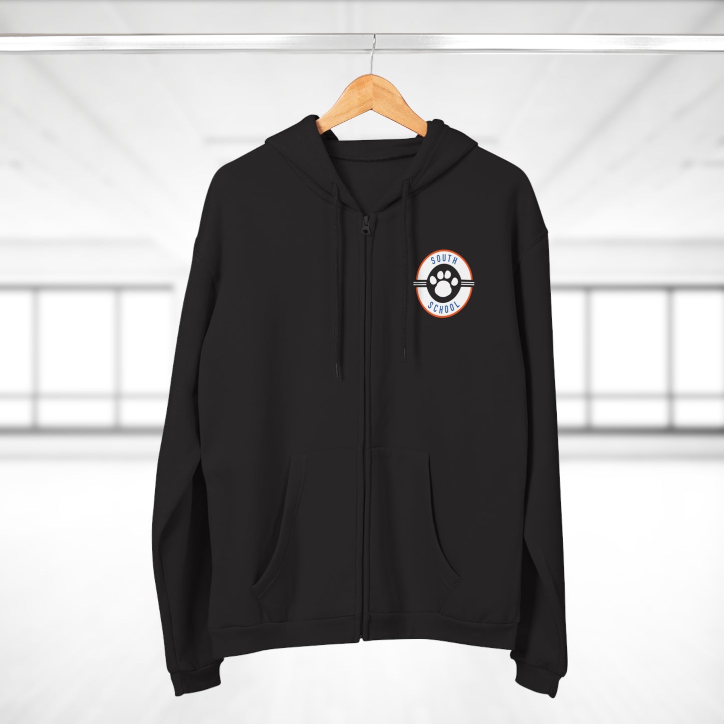 Adult Hooded Zip Sweatshirt, South Tiger Paw (Multiple Colors Available)