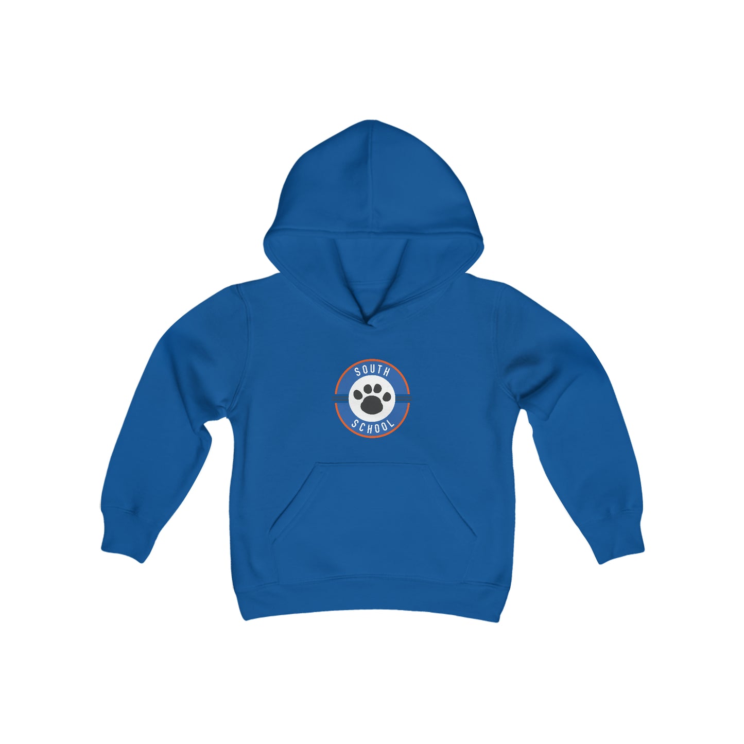 Youth Heavy Blend Hooded Sweatshirt, South Tiger Paw (Multiple Colors Available)
