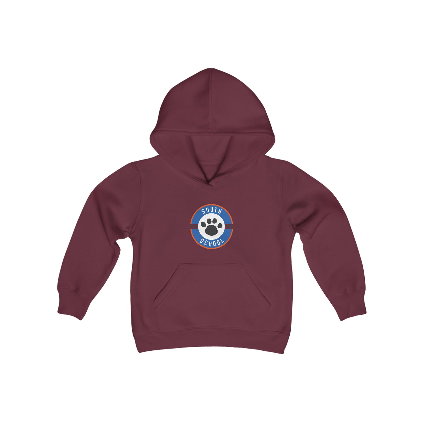Youth Heavy Blend Hooded Sweatshirt, South Tiger Paw (Multiple Colors Available)