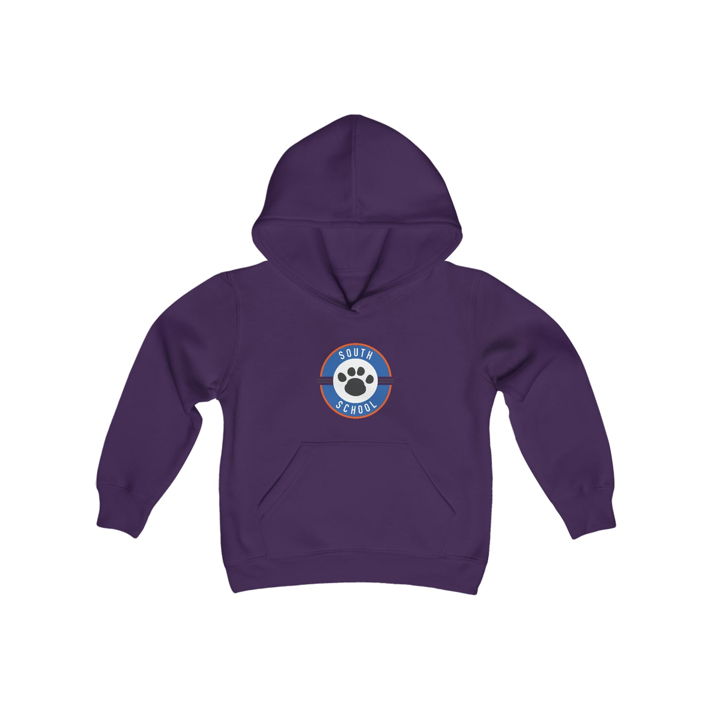 Youth Heavy Blend Hooded Sweatshirt, South Tiger Paw (Multiple Colors Available)