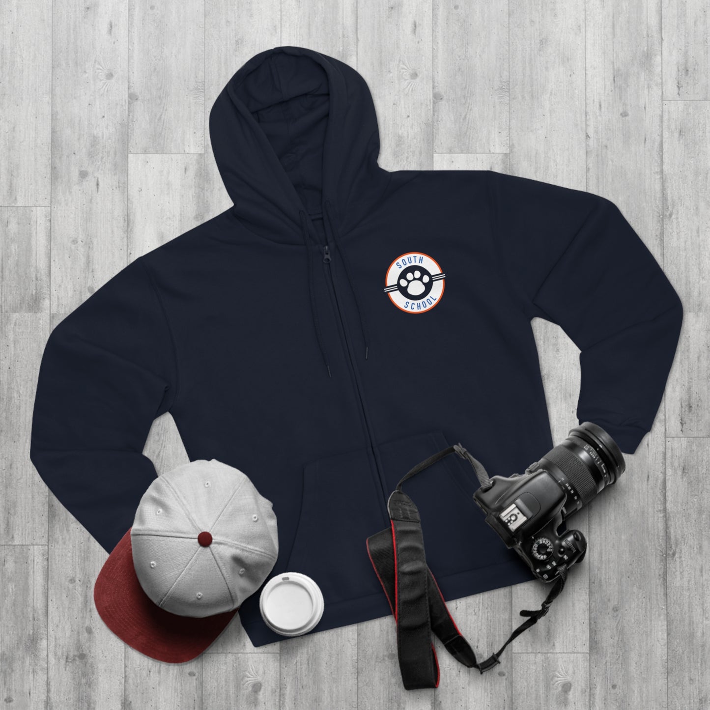 Adult Hooded Zip Sweatshirt, South Tiger Paw (Multiple Colors Available)