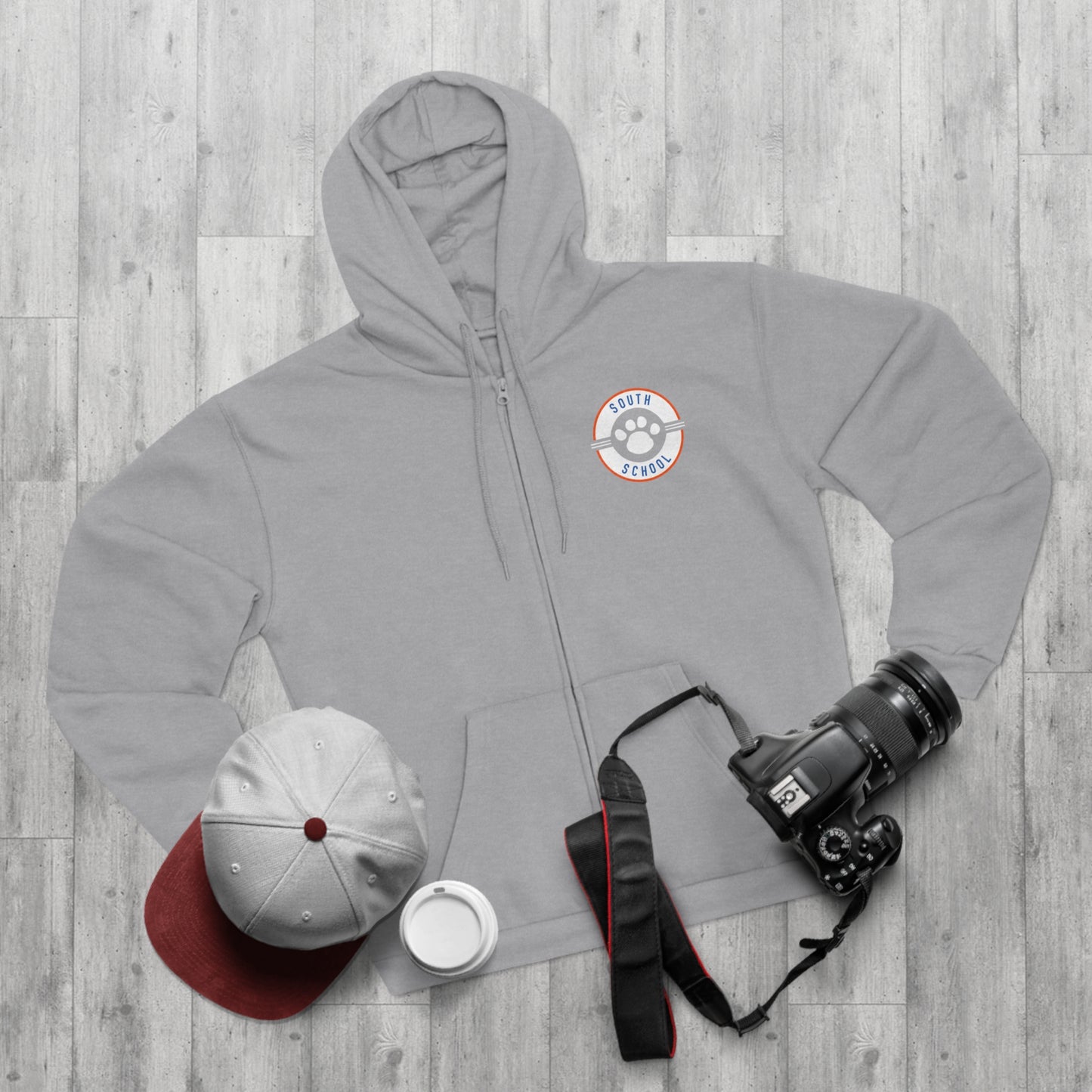 Adult Hooded Zip Sweatshirt, South Tiger Paw (Multiple Colors Available)