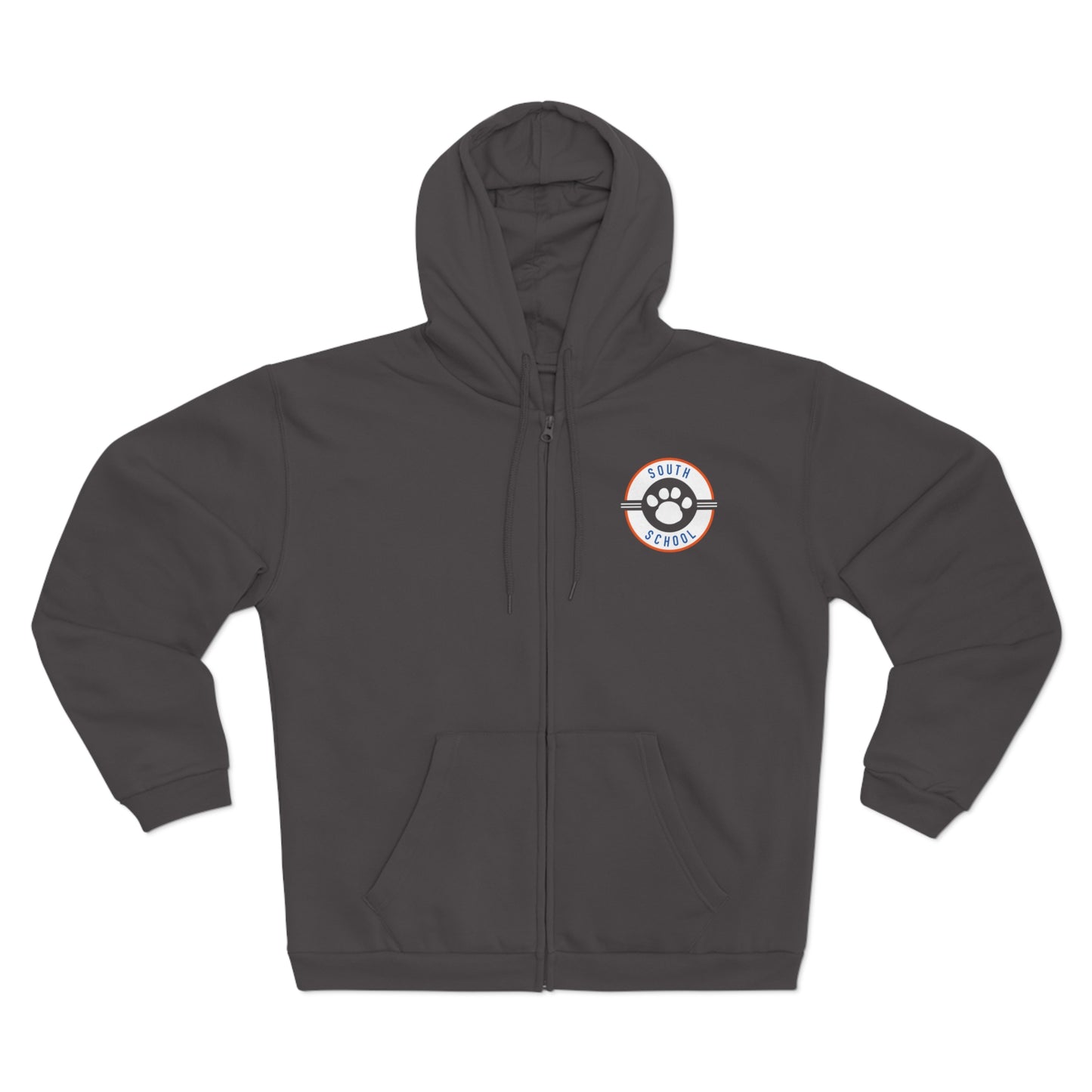 Adult Hooded Zip Sweatshirt, South Tiger Paw (Multiple Colors Available)