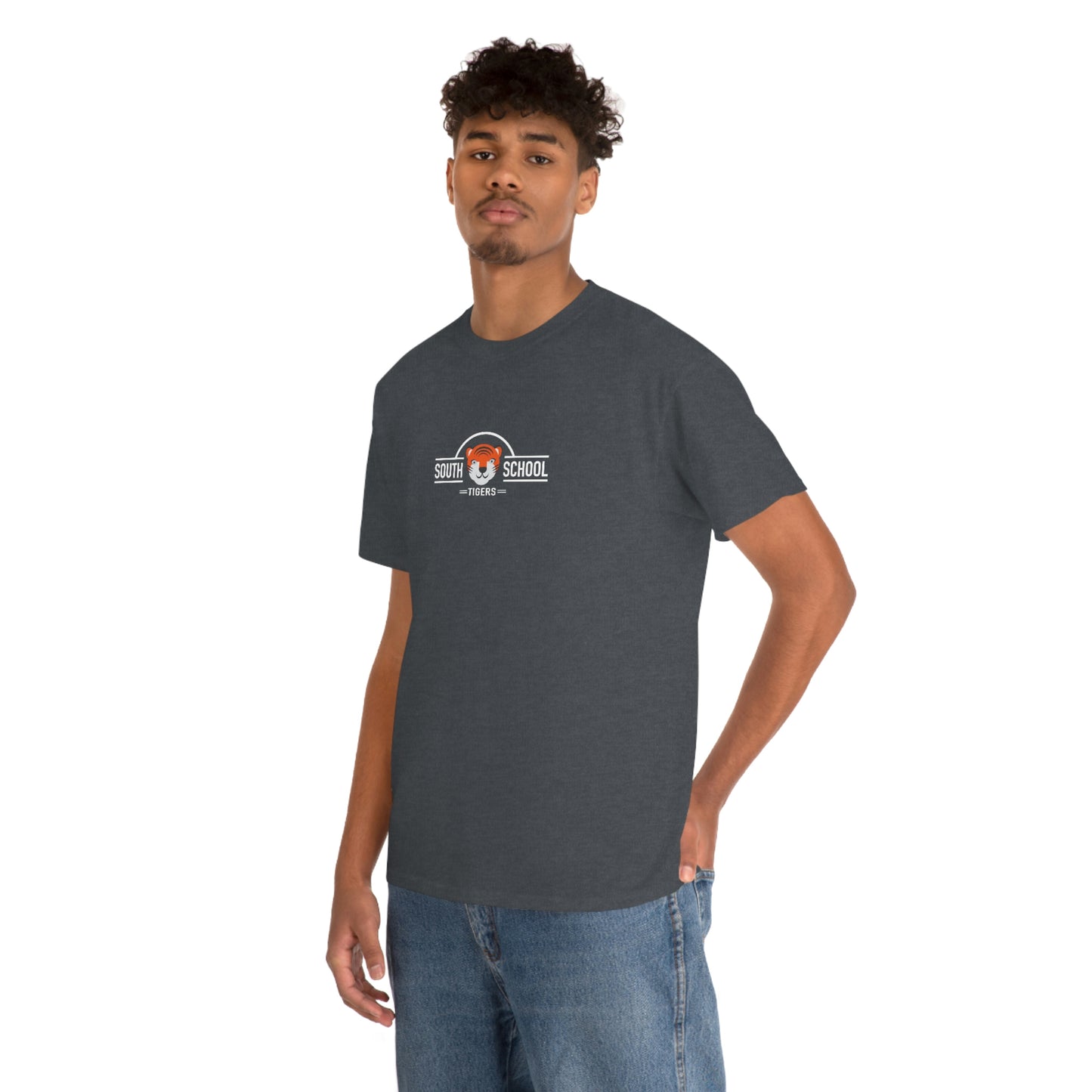 Adult Heavy Cotton Tee, South Tiger Classic (Multiple Colors Available)