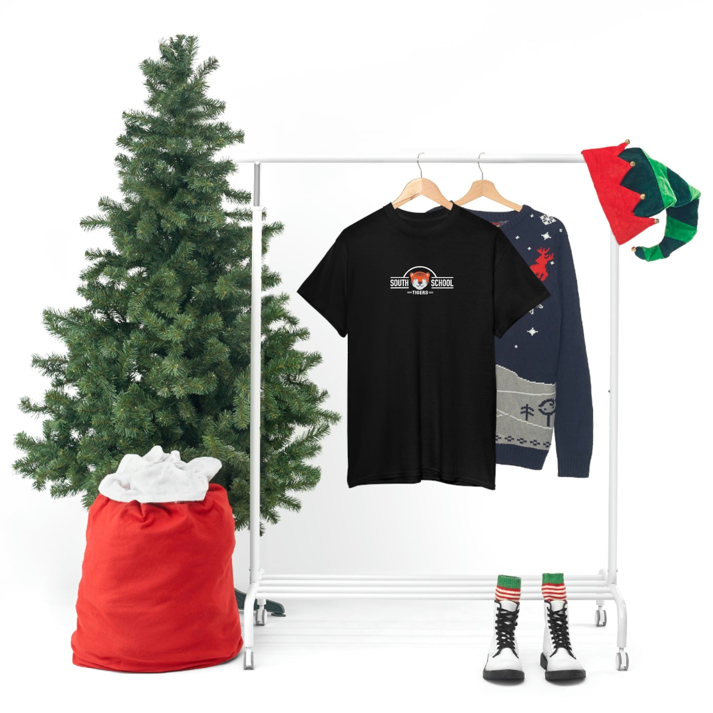 Adult Heavy Cotton Tee, South Tiger Classic (Multiple Colors Available)