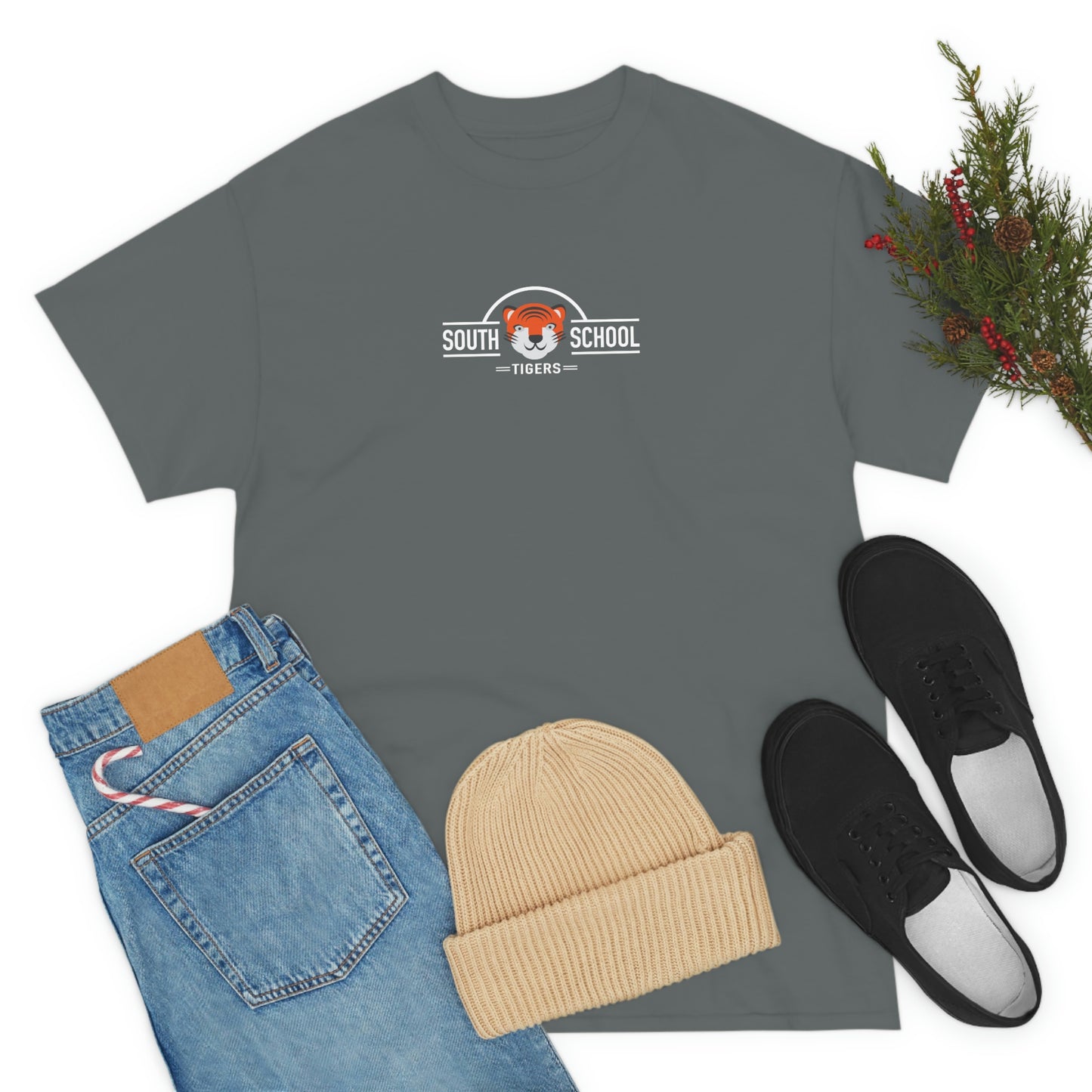 Adult Heavy Cotton Tee, South Tiger Classic (Multiple Colors Available)