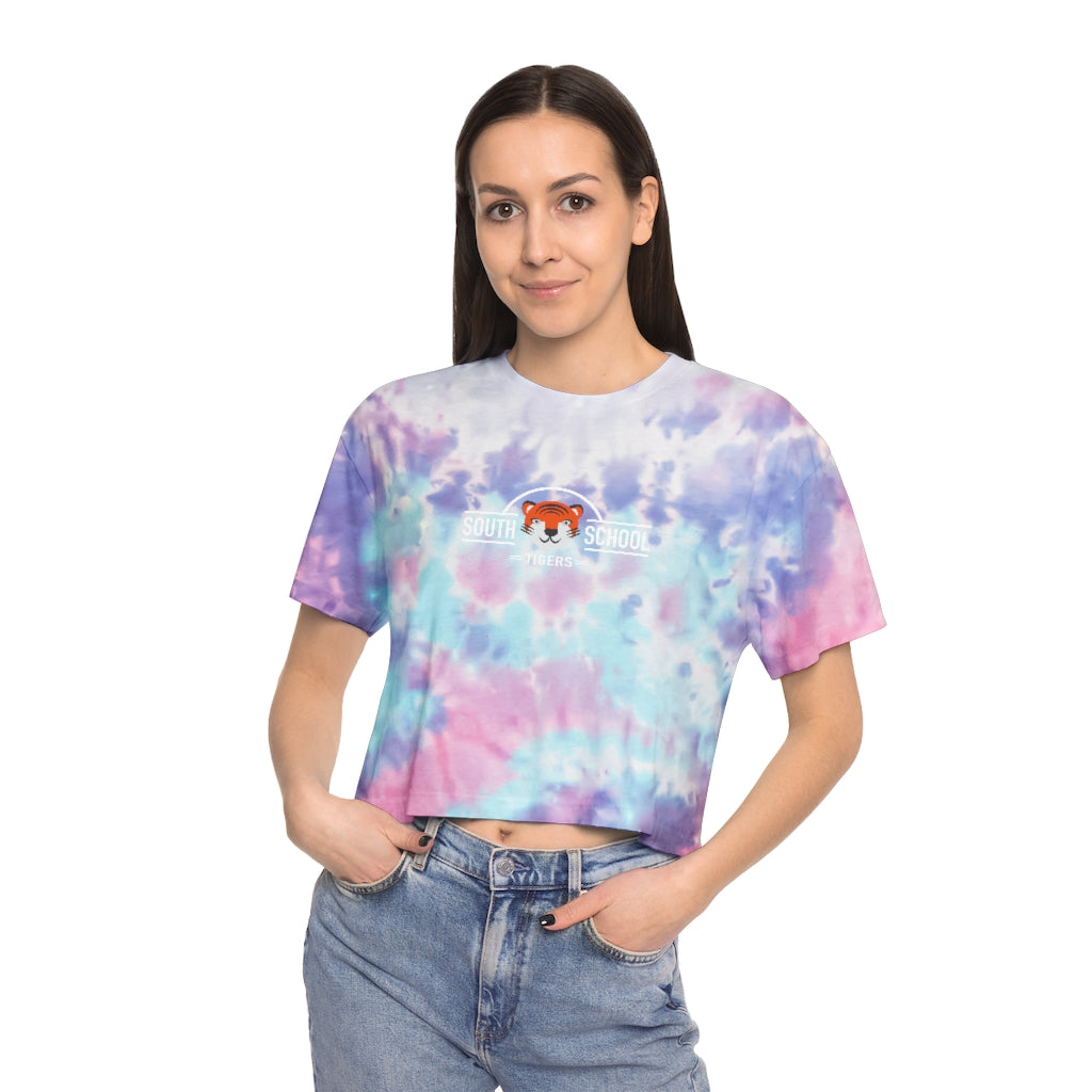 Women's Tie-Dye Crop Tee, South Tiger Classic