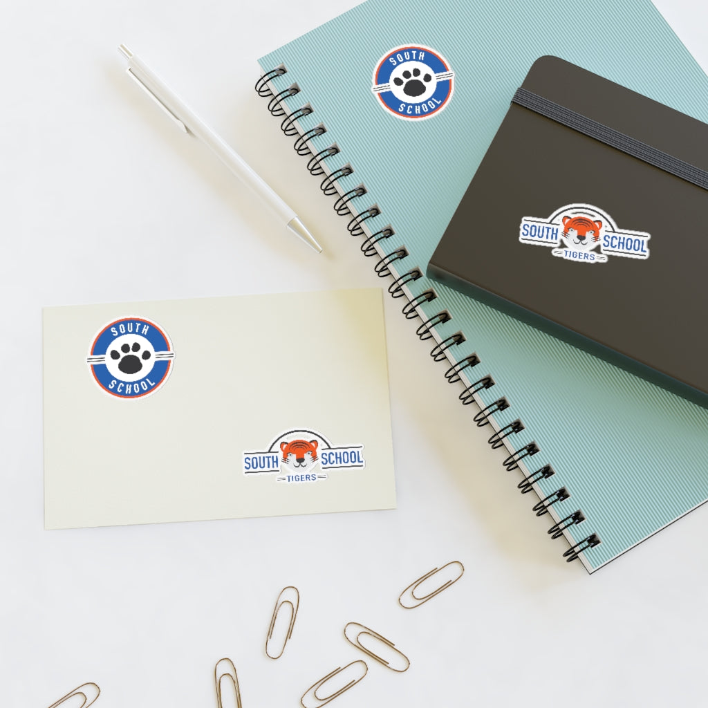 South Tiger Sticker Sheets Water-Resistant (White, holographic & transparent available)