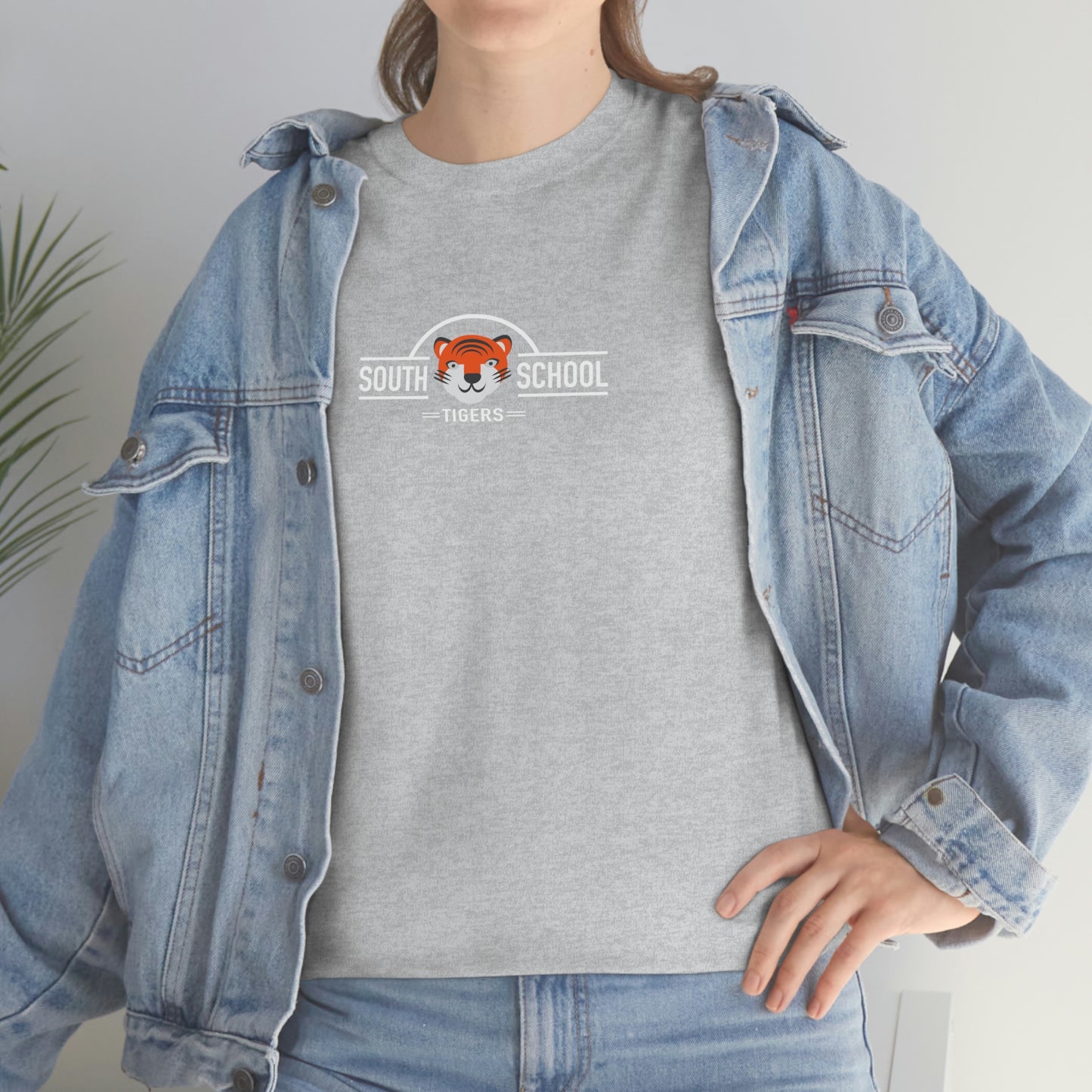 Adult Heavy Cotton Tee, South Tiger Classic (Multiple Colors Available)