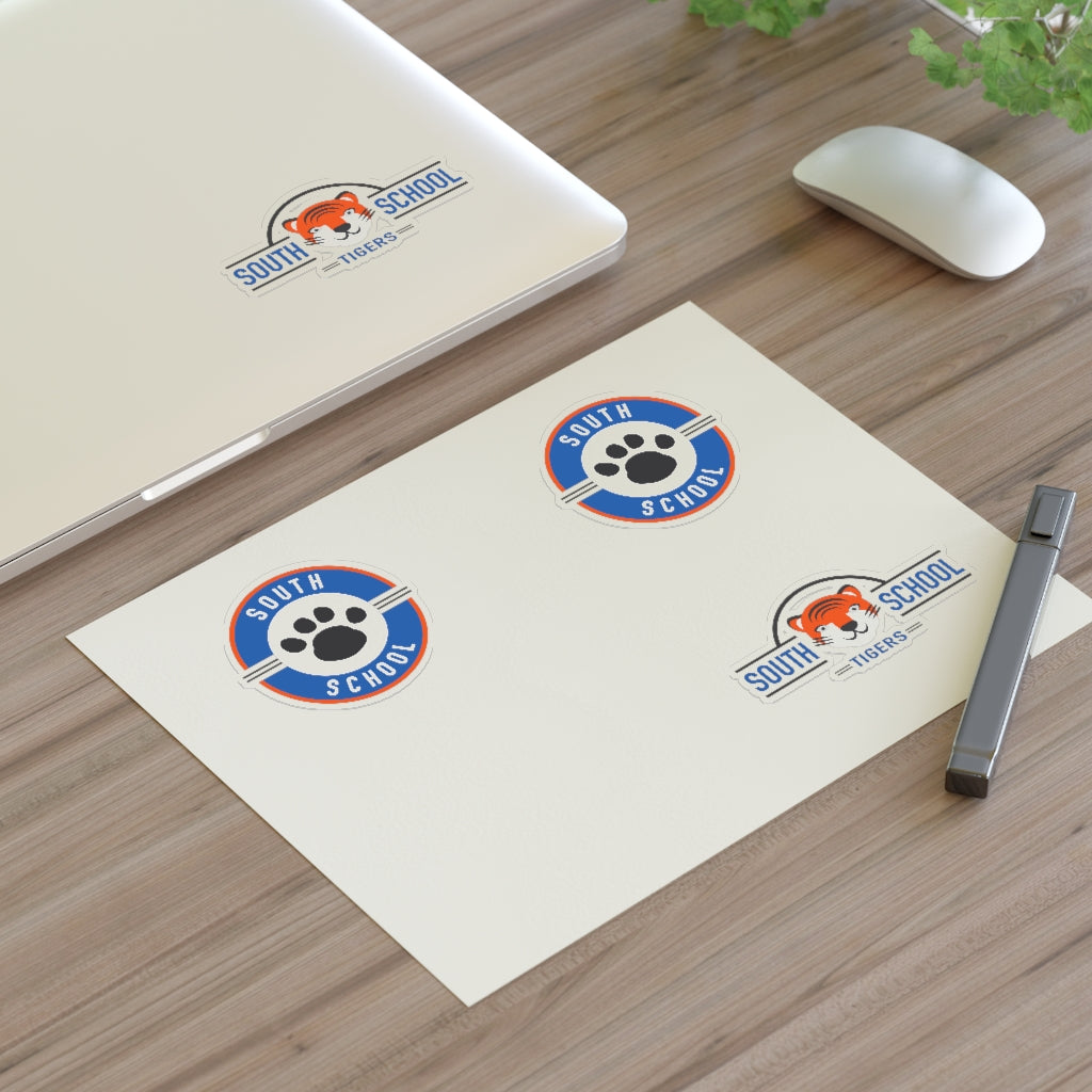 South Tiger Sticker Sheets Water-Resistant (White, holographic & transparent available)