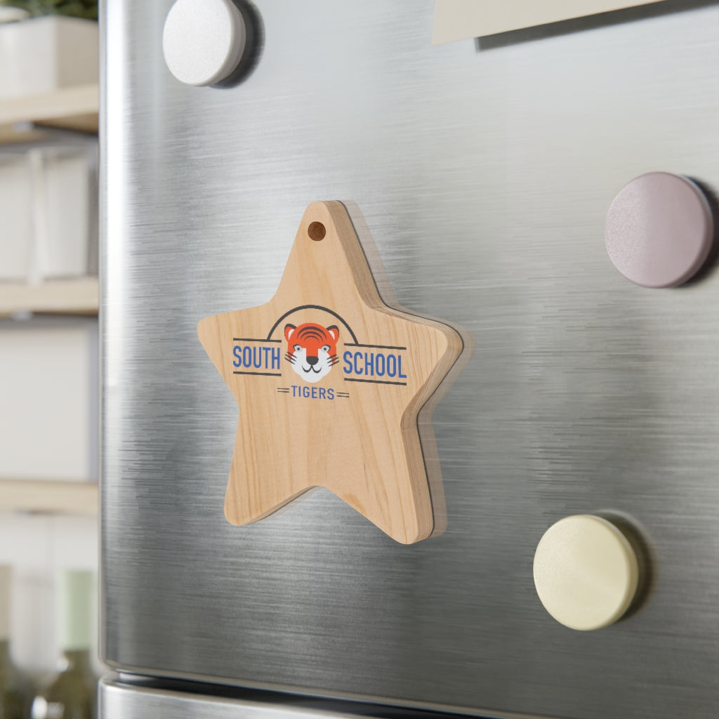 South Tiger Wooden Ornament (Heart or Star)