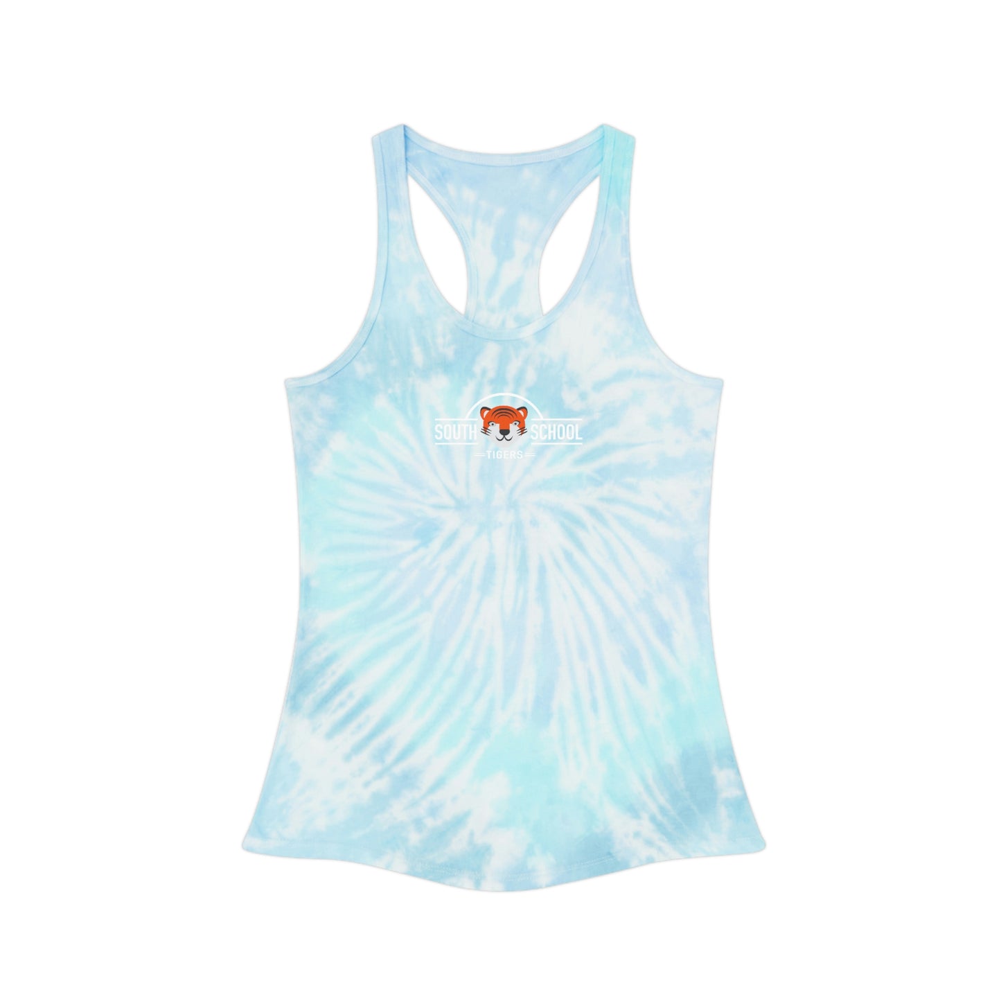 Women's Tie Dye Racerback Tank Top, South Tiger Classic (Multiple Colors Available)