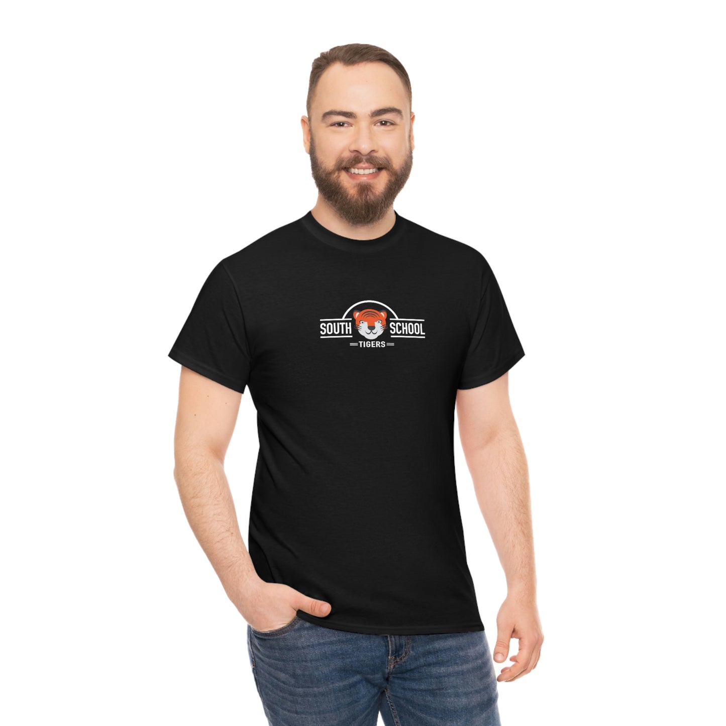 Adult Heavy Cotton Tee, South Tiger Classic (Multiple Colors Available)