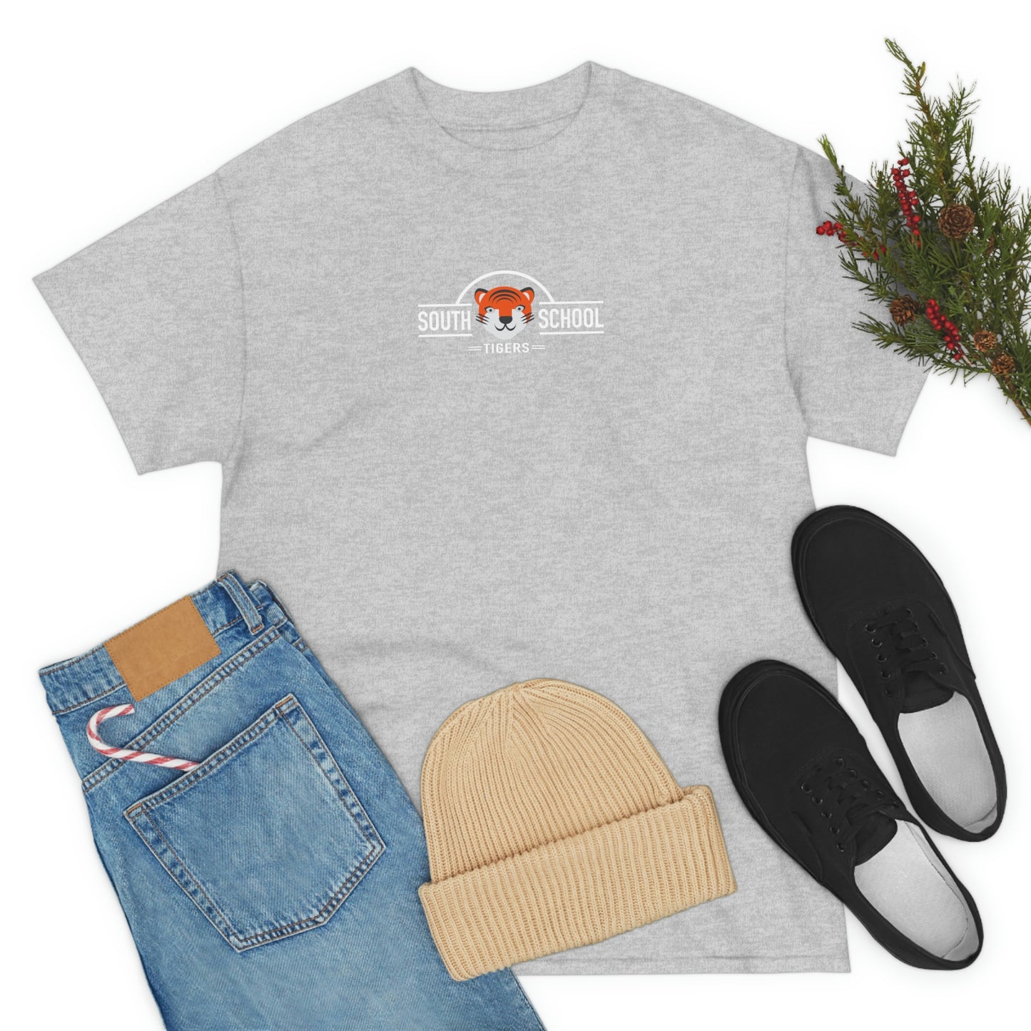 Adult Heavy Cotton Tee, South Tiger Classic (Multiple Colors Available)
