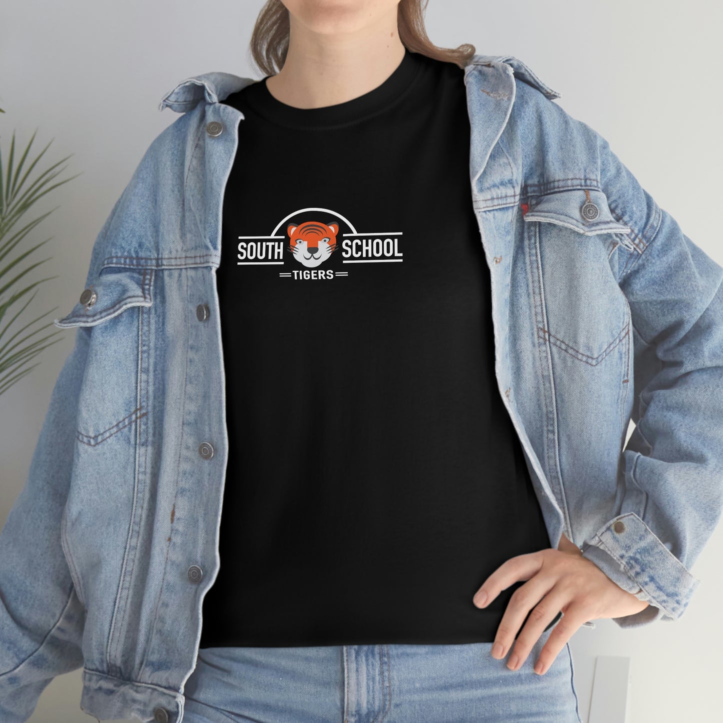 Adult Heavy Cotton Tee, South Tiger Classic (Multiple Colors Available)