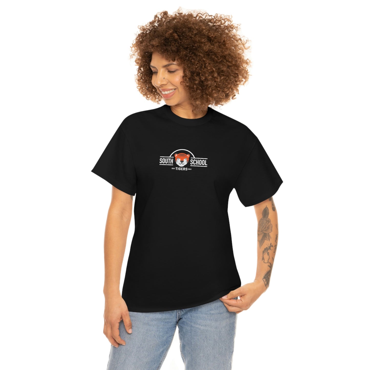 Adult Heavy Cotton Tee, South Tiger Classic (Multiple Colors Available)