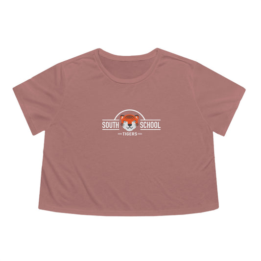 Women's Flowy Cropped Tee, South Tiger Classic (Multiple Colors Available)