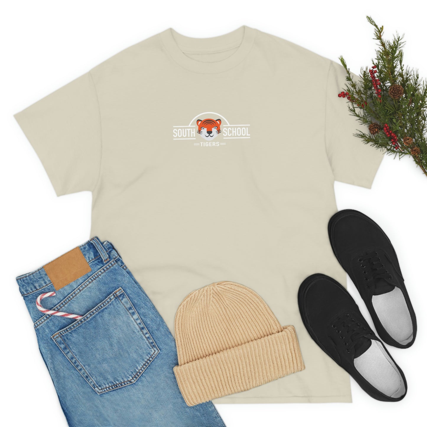 Adult Heavy Cotton Tee, South Tiger Classic (Multiple Colors Available)