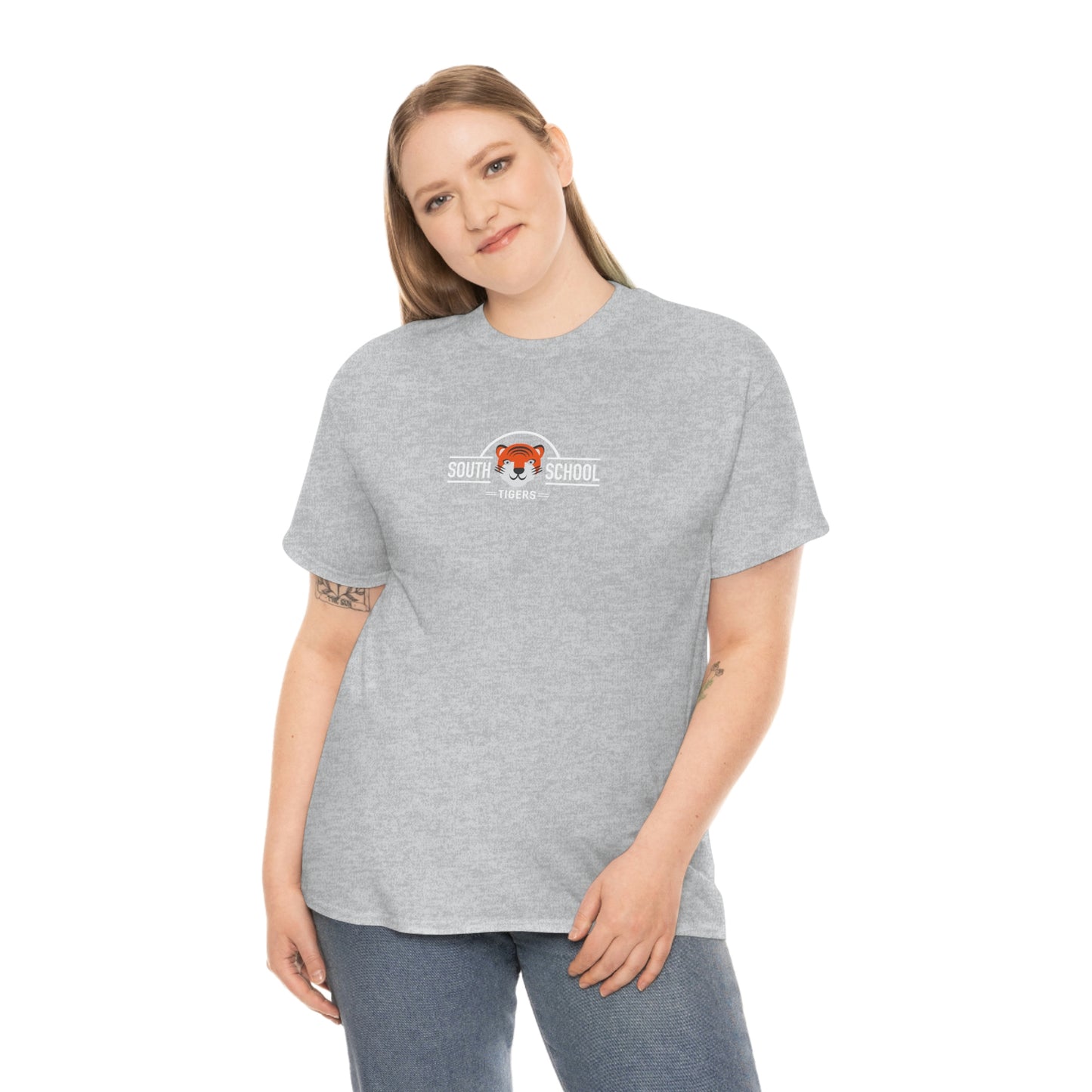 Adult Heavy Cotton Tee, South Tiger Classic (Multiple Colors Available)