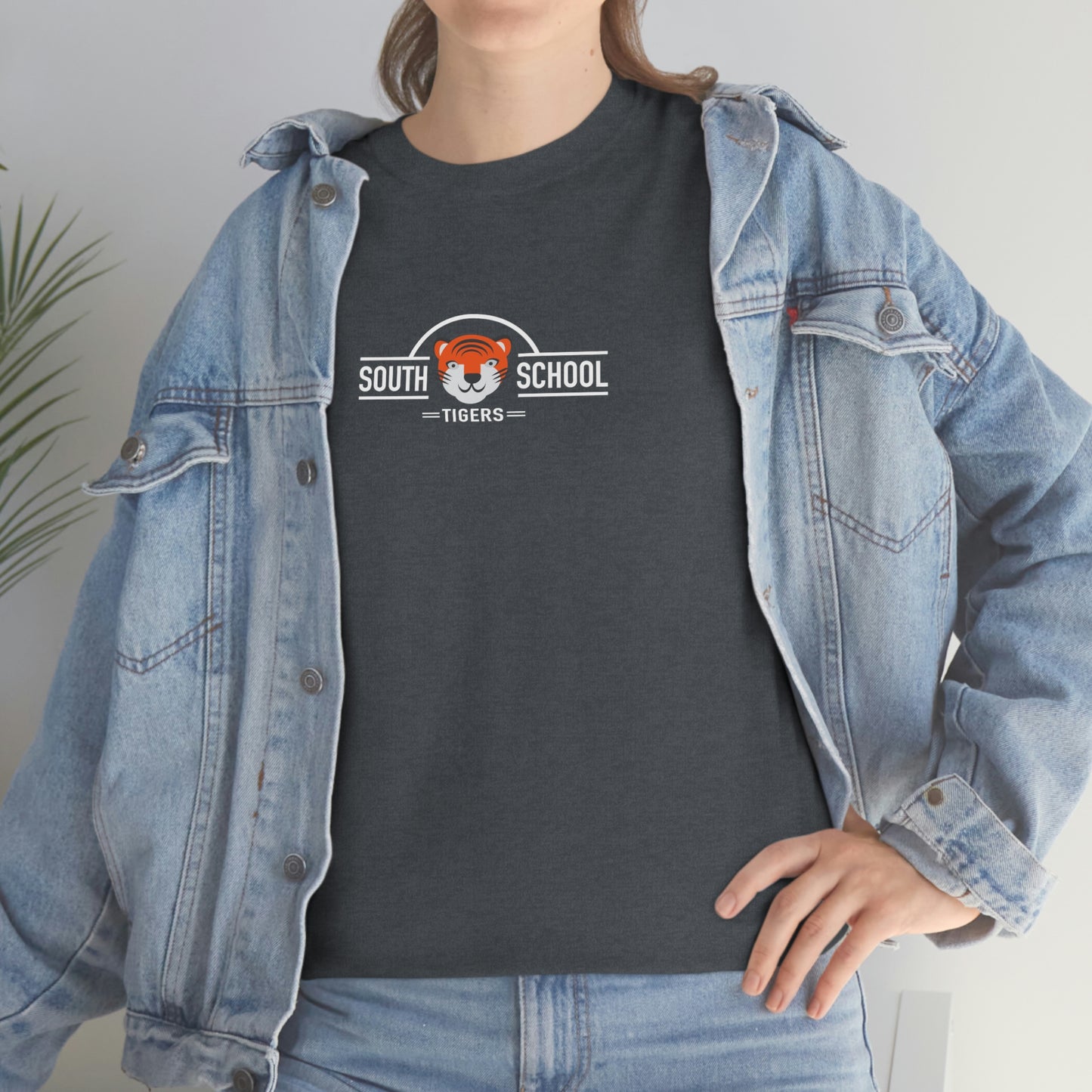 Adult Heavy Cotton Tee, South Tiger Classic (Multiple Colors Available)