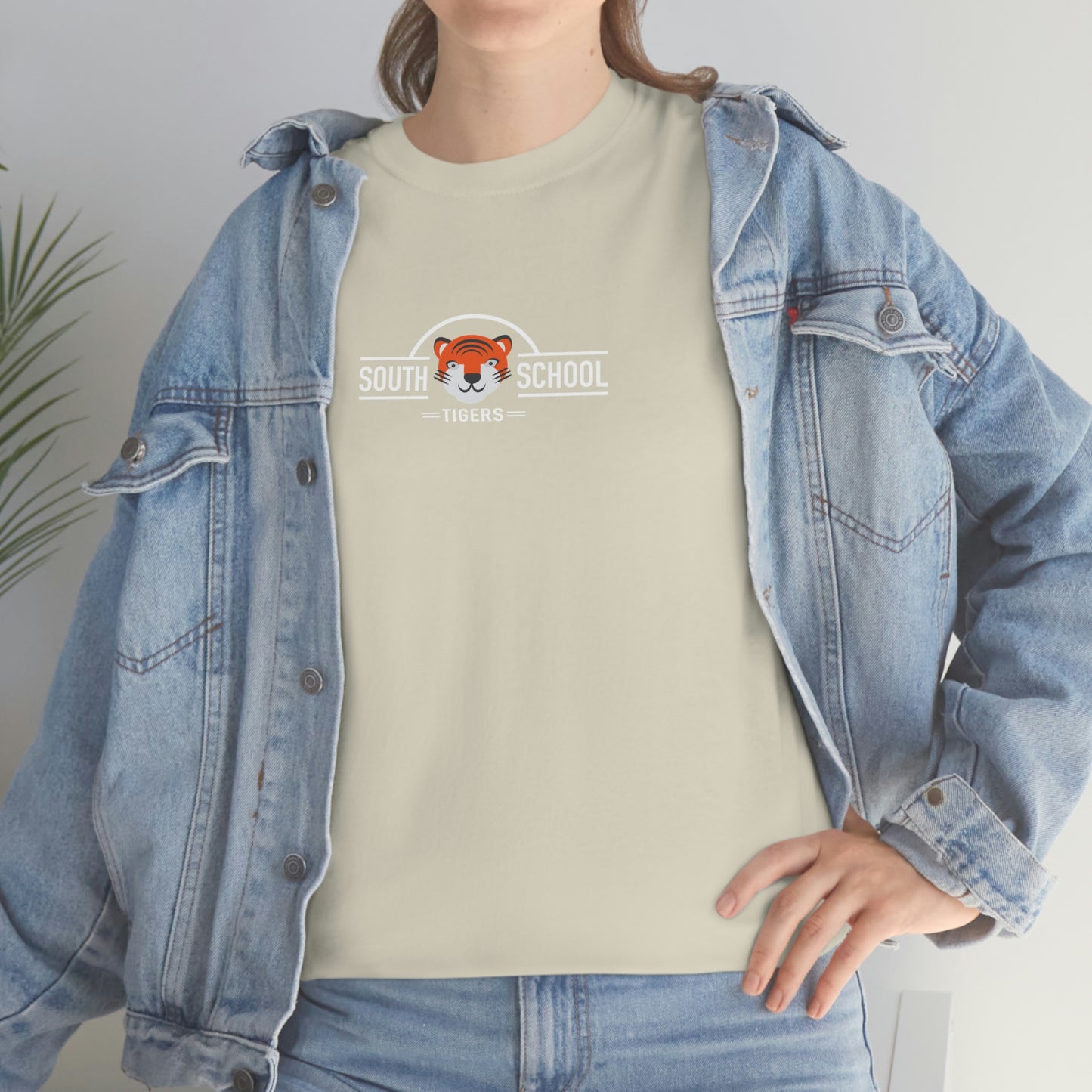 Adult Heavy Cotton Tee, South Tiger Classic (Multiple Colors Available)