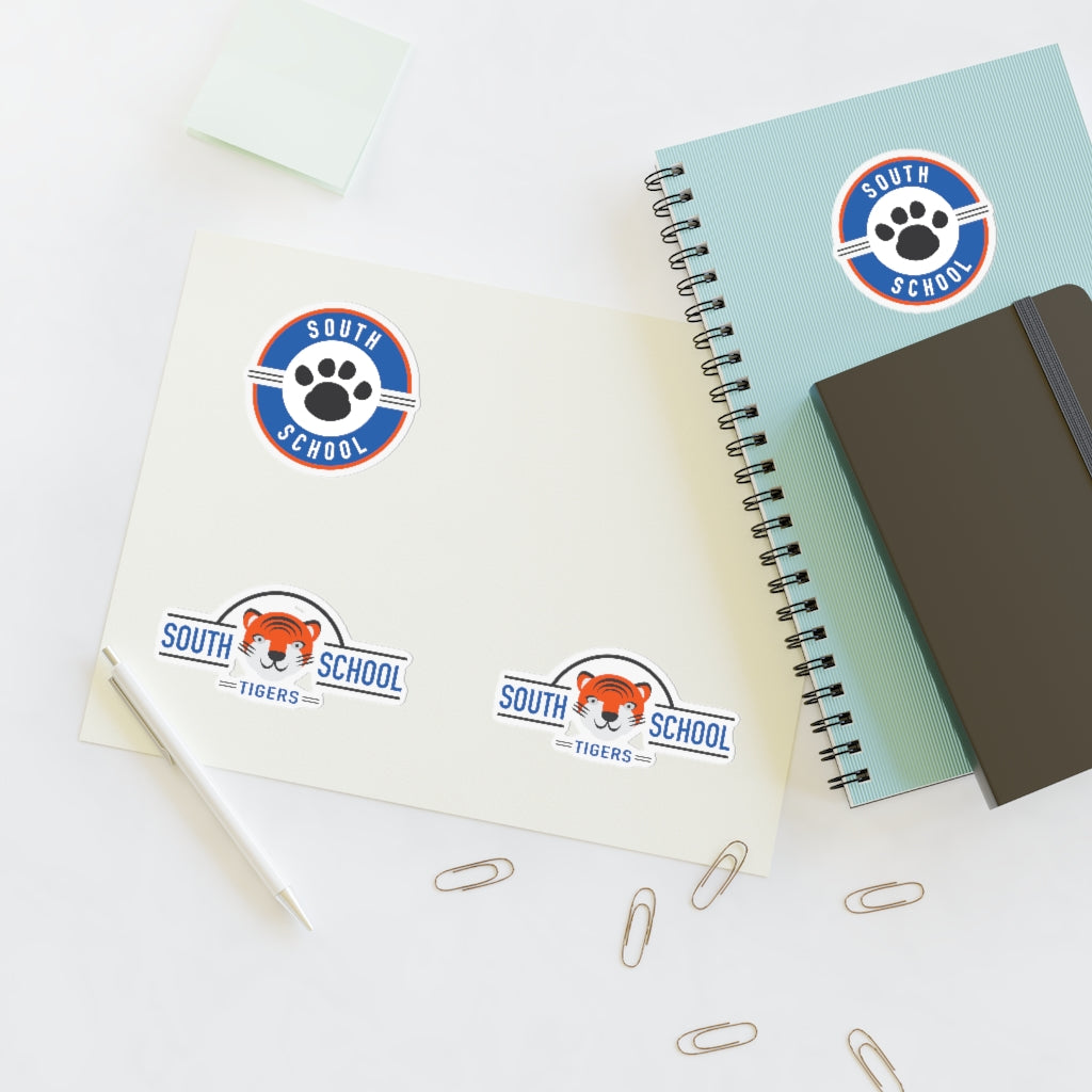 South Tiger Sticker Sheets Water-Resistant (White, holographic & transparent available)