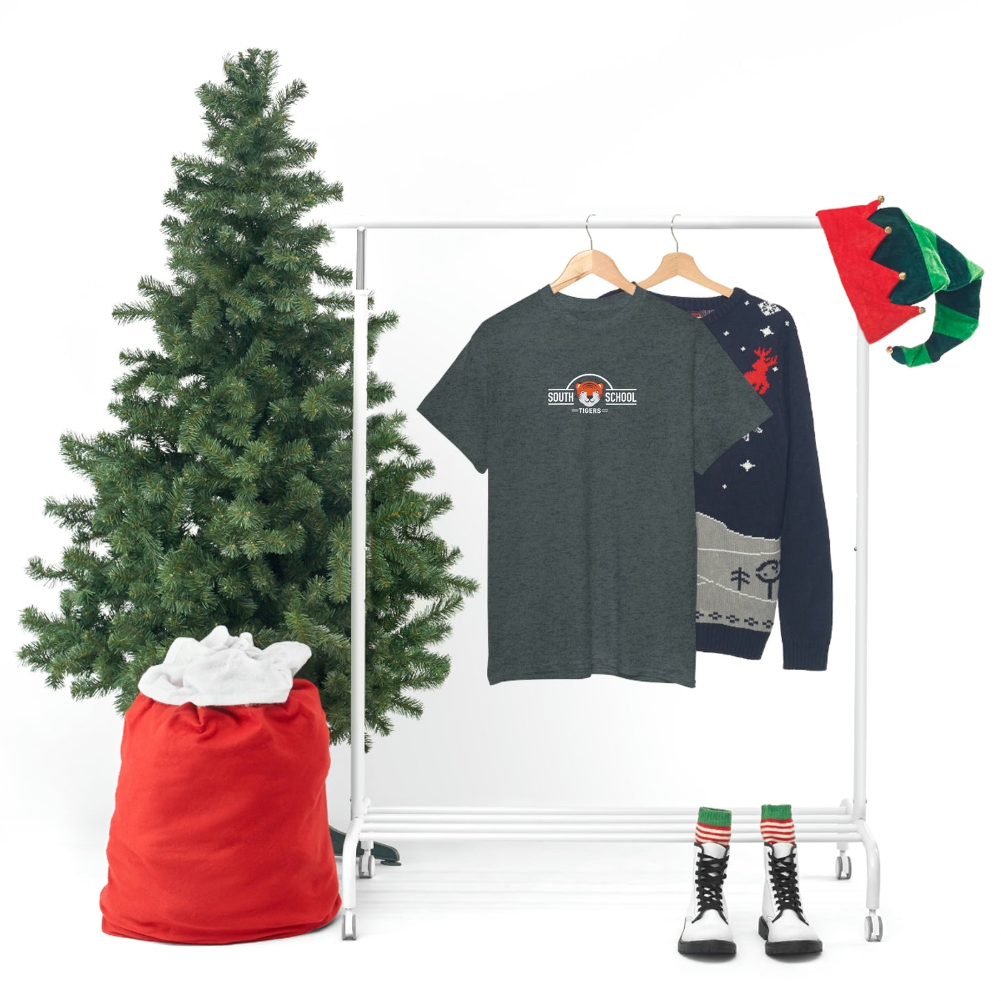 Adult Heavy Cotton Tee, South Tiger Classic (Multiple Colors Available)