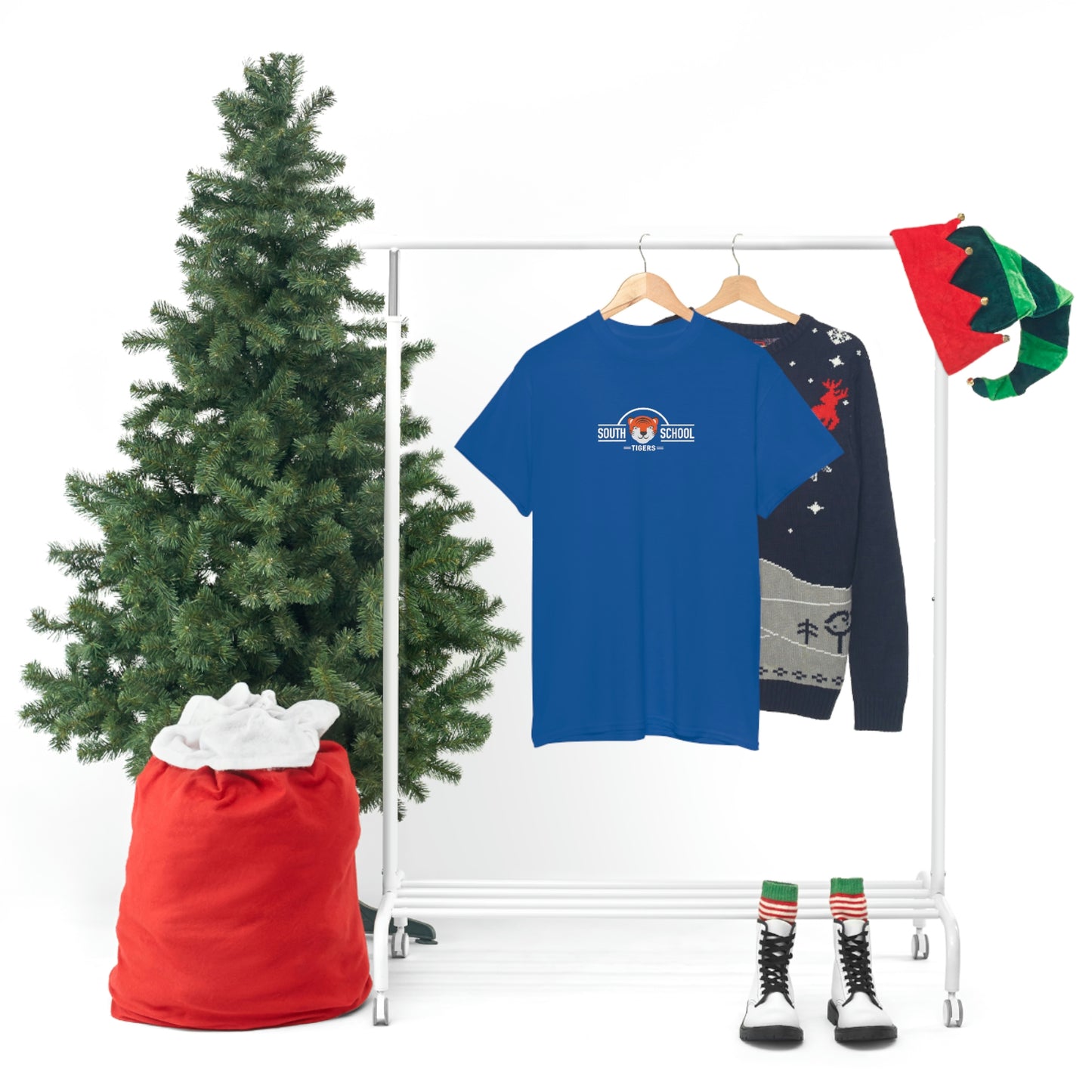 Adult Heavy Cotton Tee, South Tiger Classic (Multiple Colors Available)