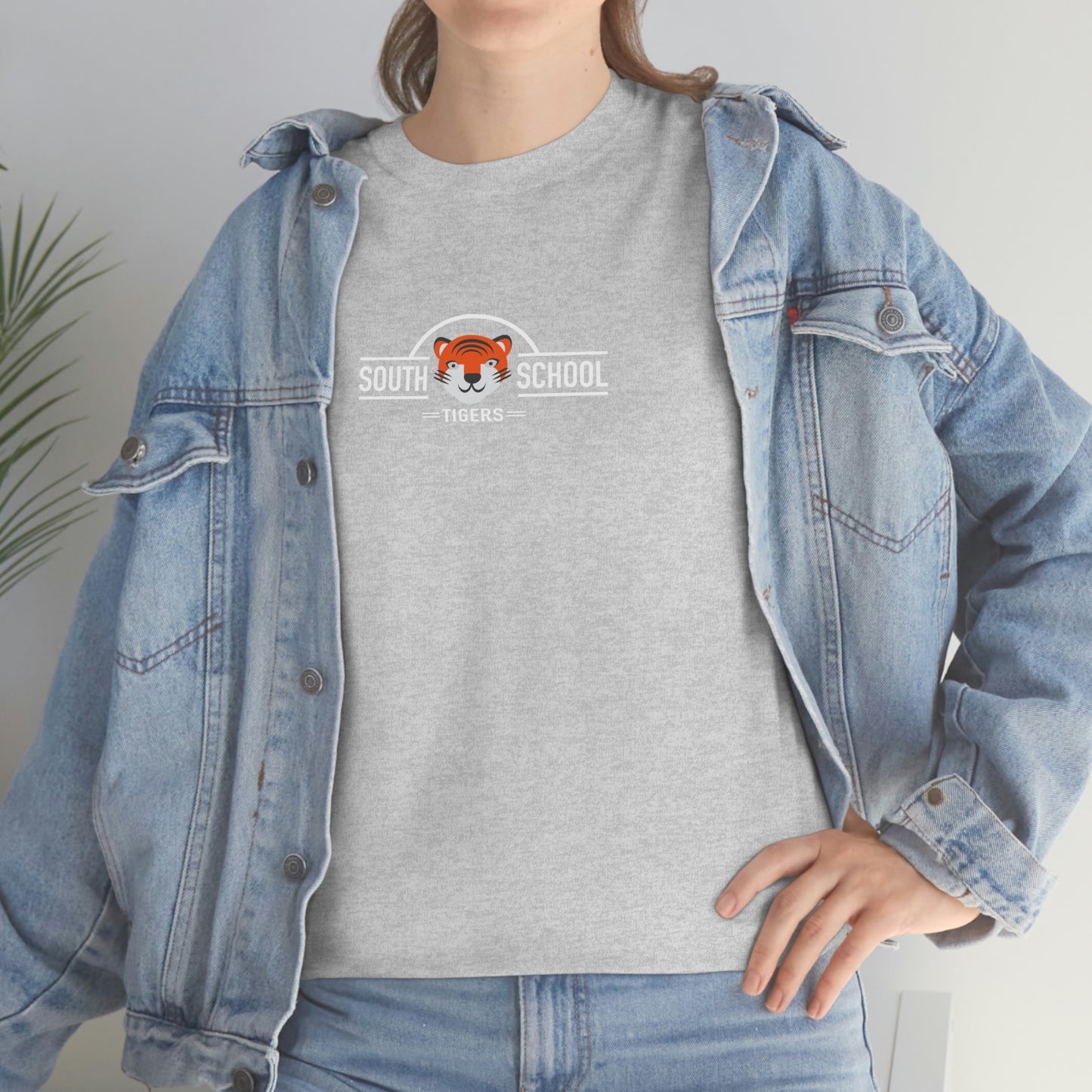 Adult Heavy Cotton Tee, South Tiger Classic (Multiple Colors Available)