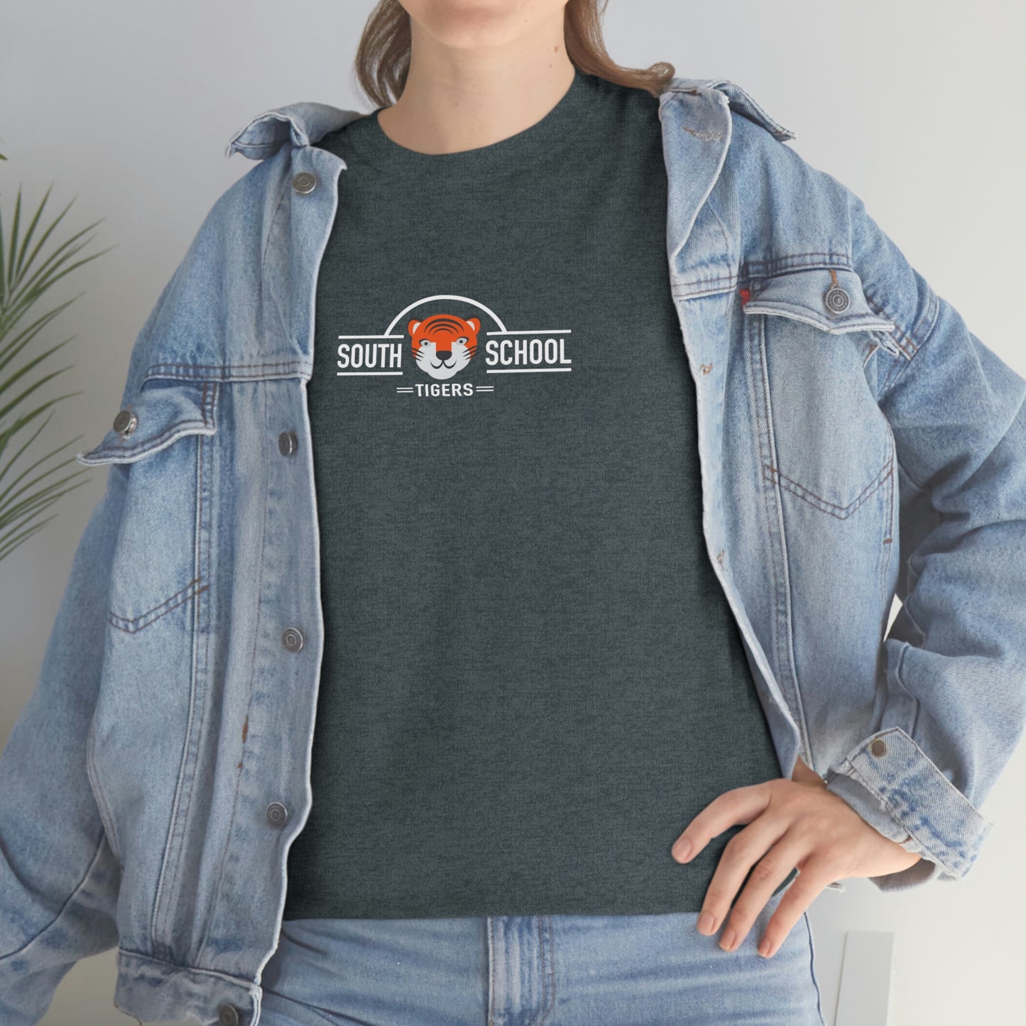 Adult Heavy Cotton Tee, South Tiger Classic (Multiple Colors Available)