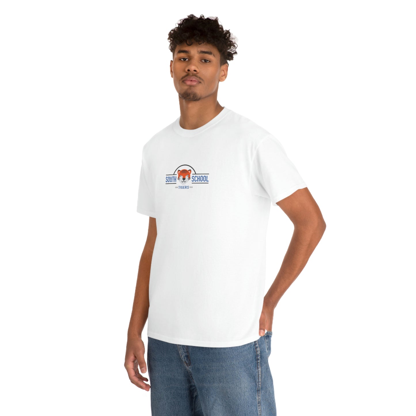 Adult Heavy Cotton Tee, South Tiger Classic (Multiple Colors Available)