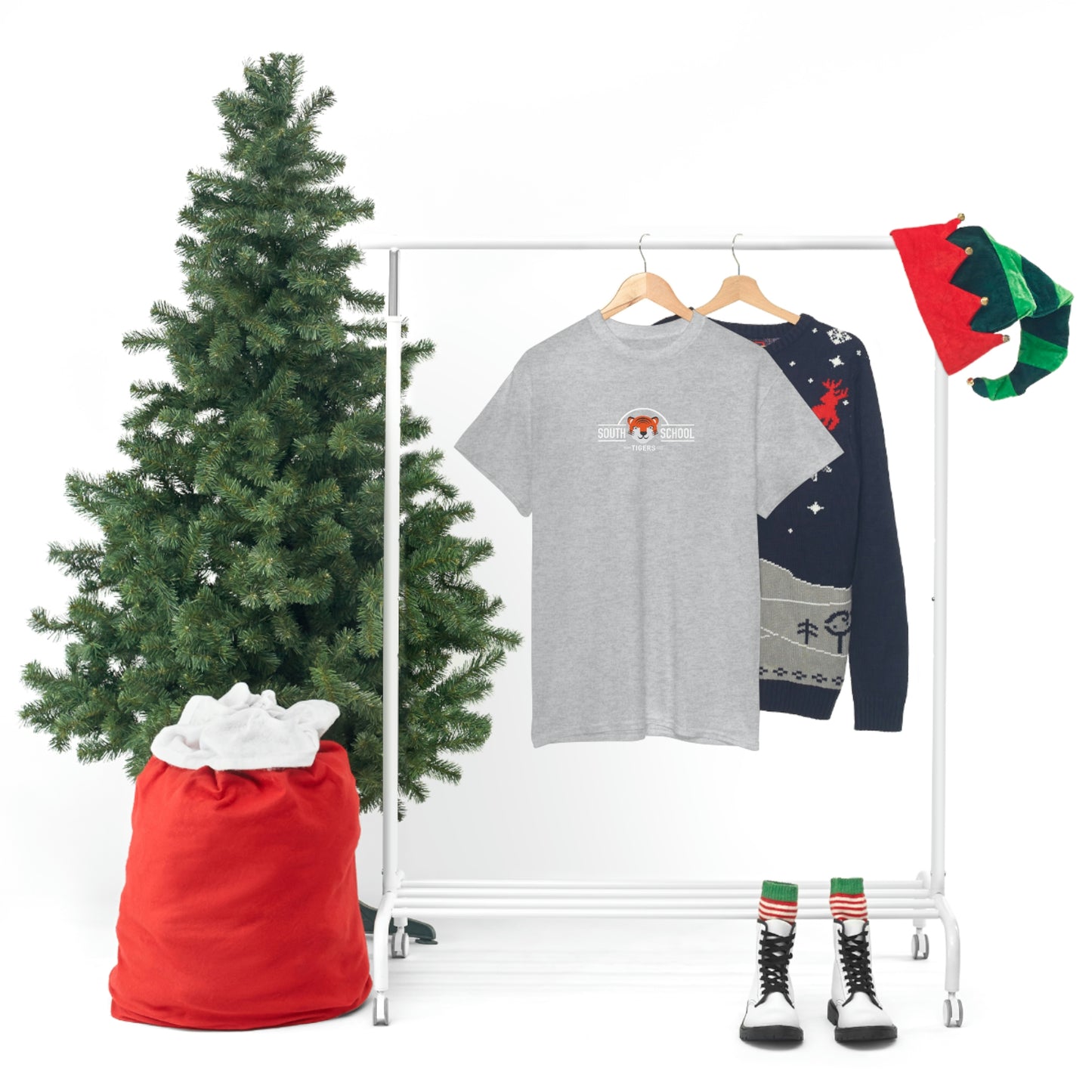 Adult Heavy Cotton Tee, South Tiger Classic (Multiple Colors Available)