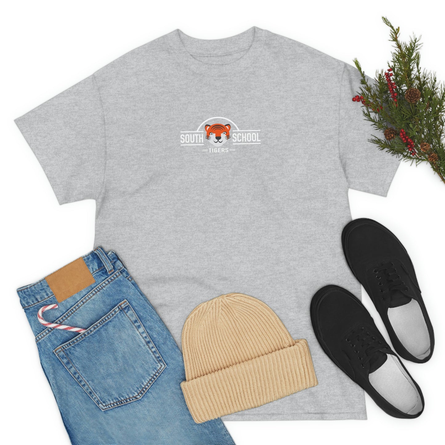 Adult Heavy Cotton Tee, South Tiger Classic (Multiple Colors Available)
