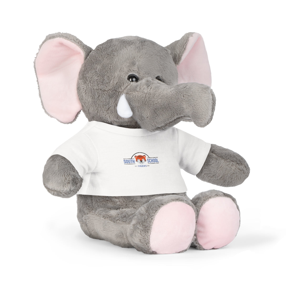 Plush Toy in Tiger Wear Classic Tee 8” (Bear, Bunny, Elephant, or Sheep)