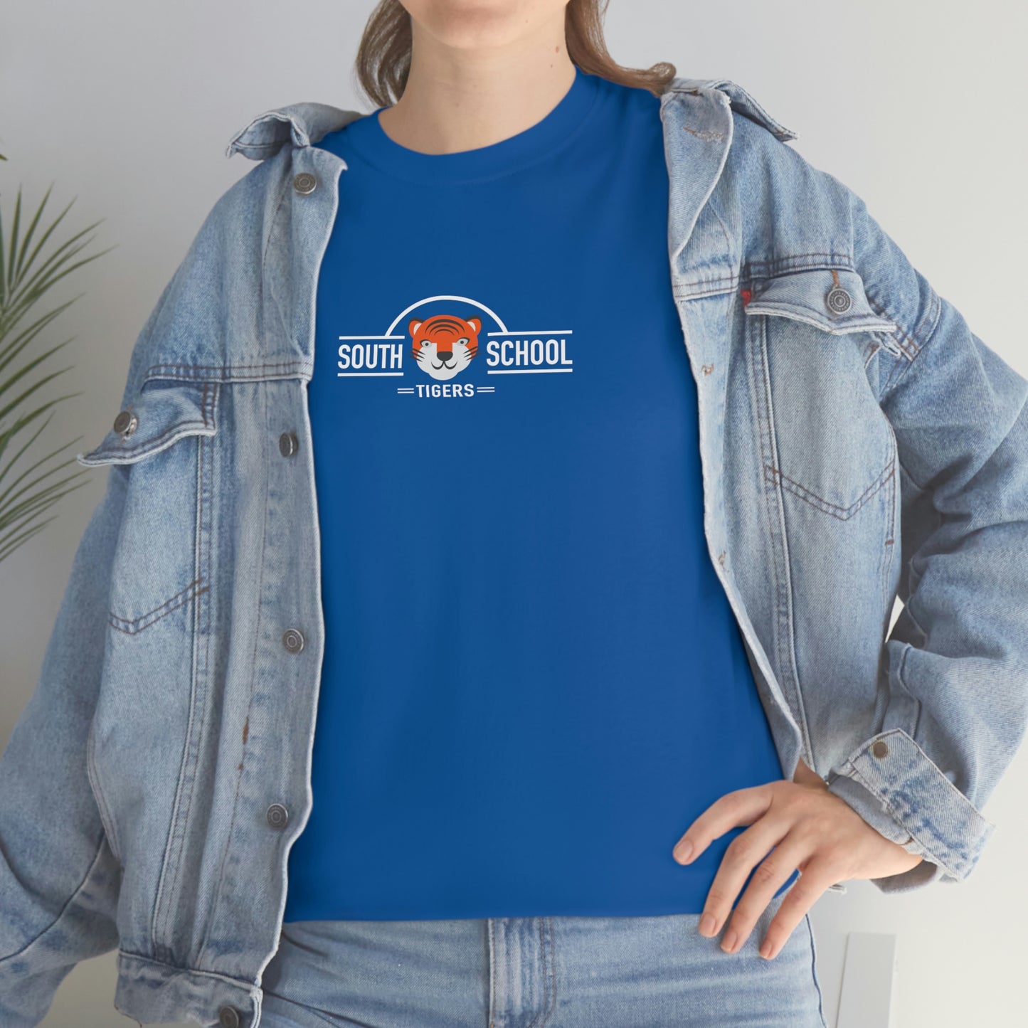Adult Heavy Cotton Tee, South Tiger Classic (Multiple Colors Available)