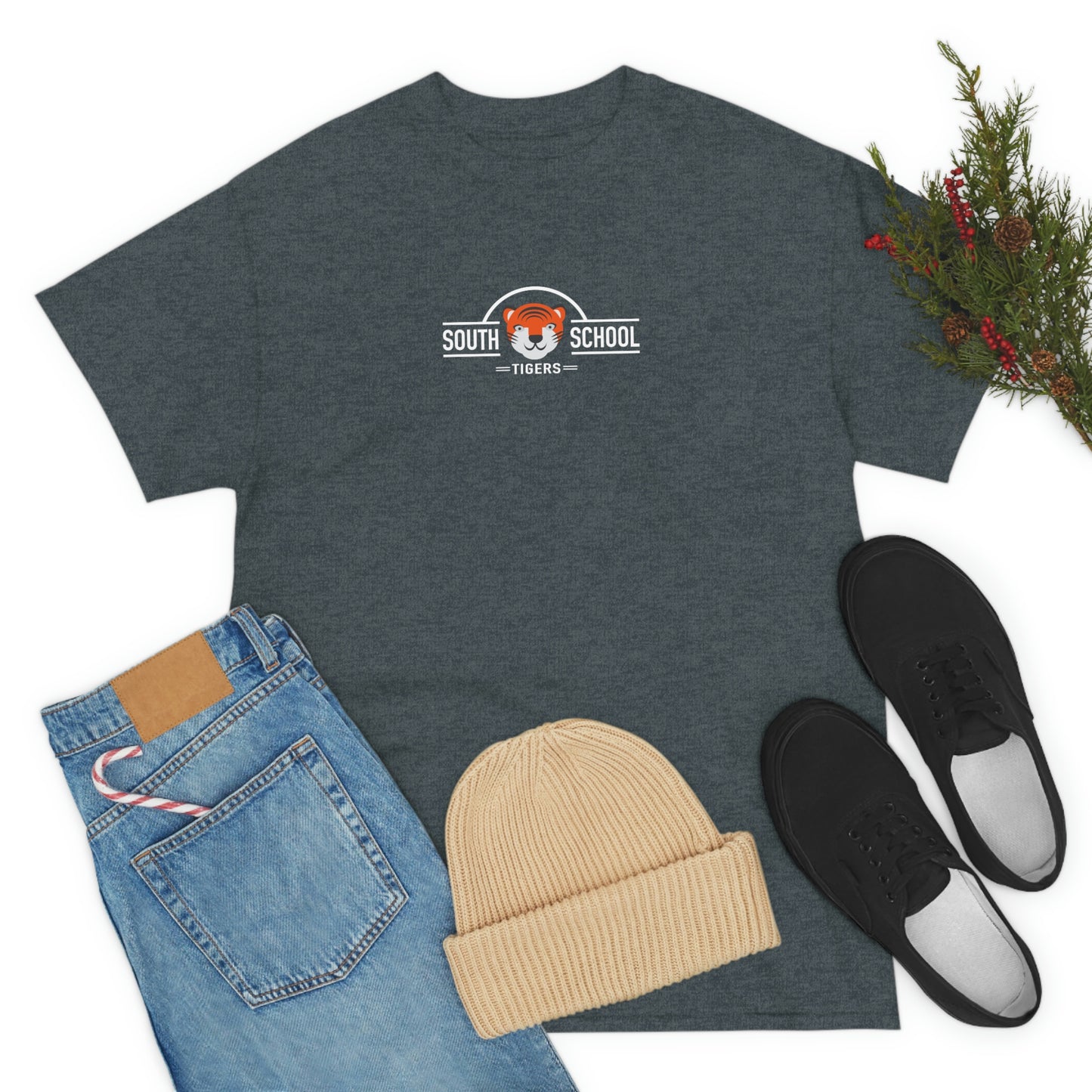 Adult Heavy Cotton Tee, South Tiger Classic (Multiple Colors Available)