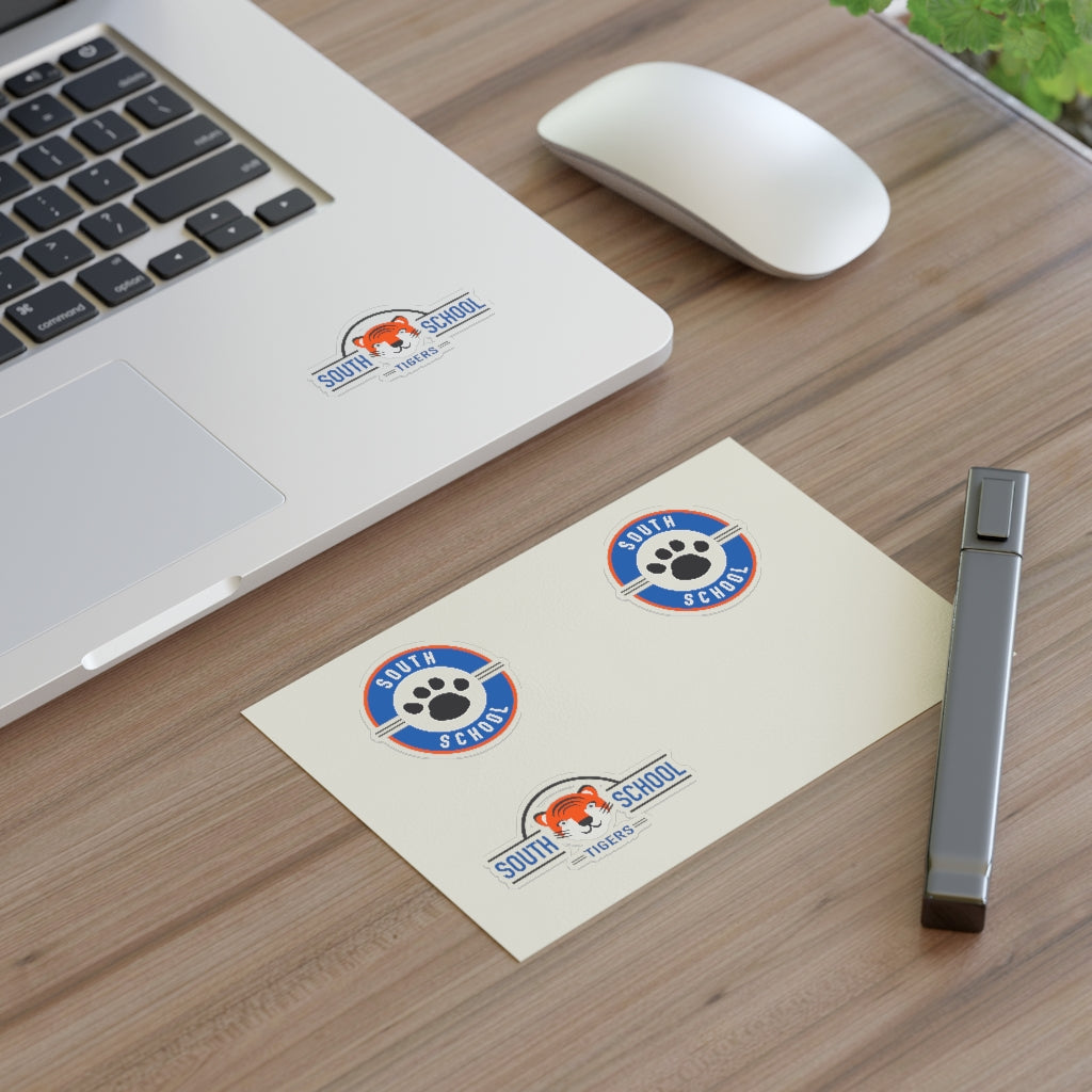 South Tiger Sticker Sheets Water-Resistant (White, holographic & transparent available)