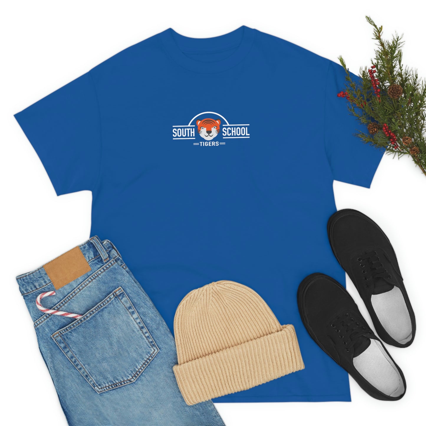 Adult Heavy Cotton Tee, South Tiger Classic (Multiple Colors Available)