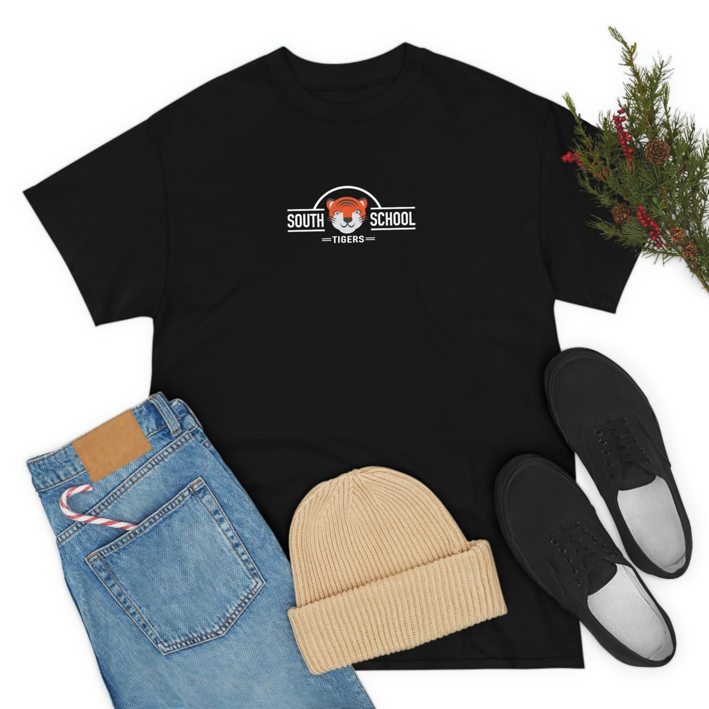Adult Heavy Cotton Tee, South Tiger Classic (Multiple Colors Available)
