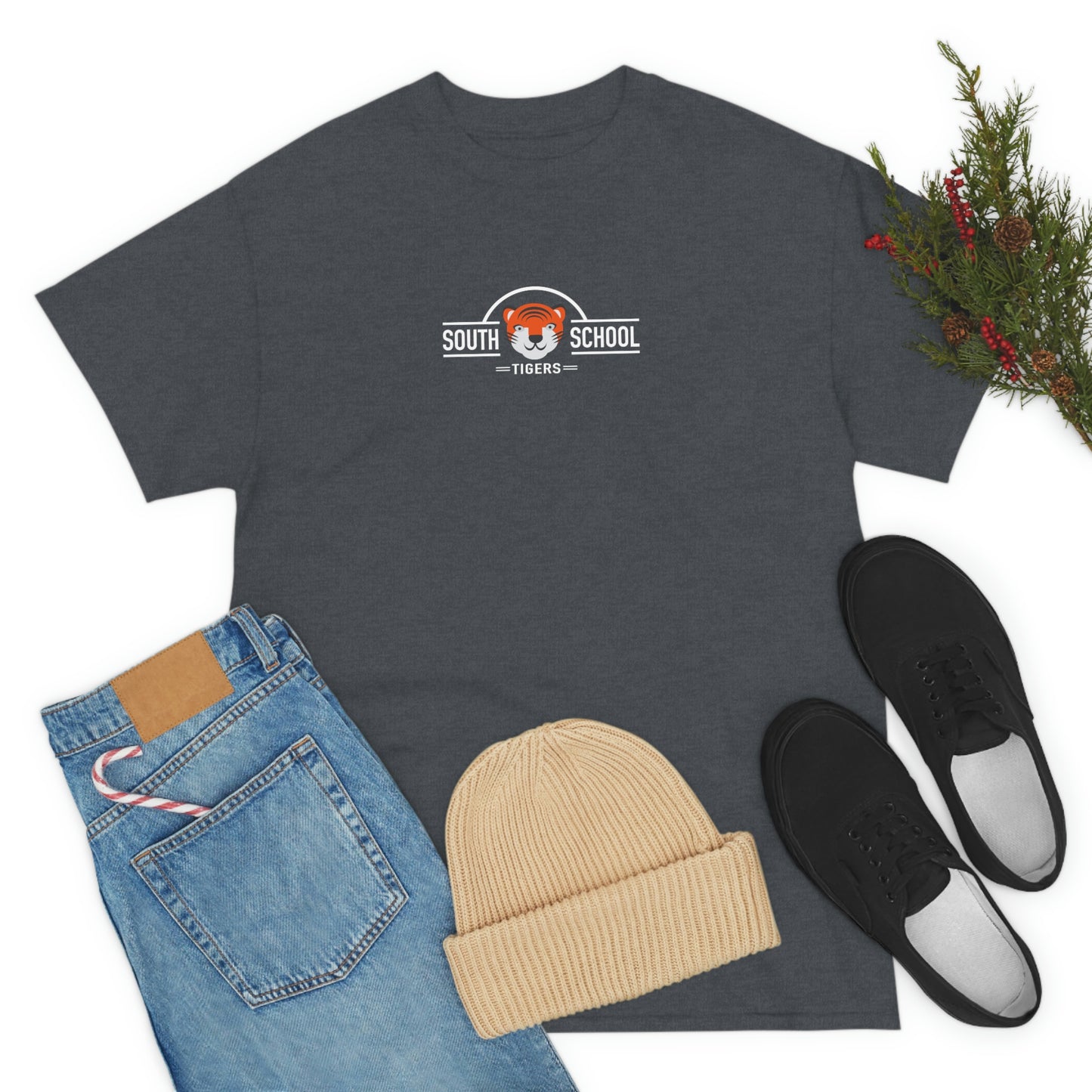 Adult Heavy Cotton Tee, South Tiger Classic (Multiple Colors Available)