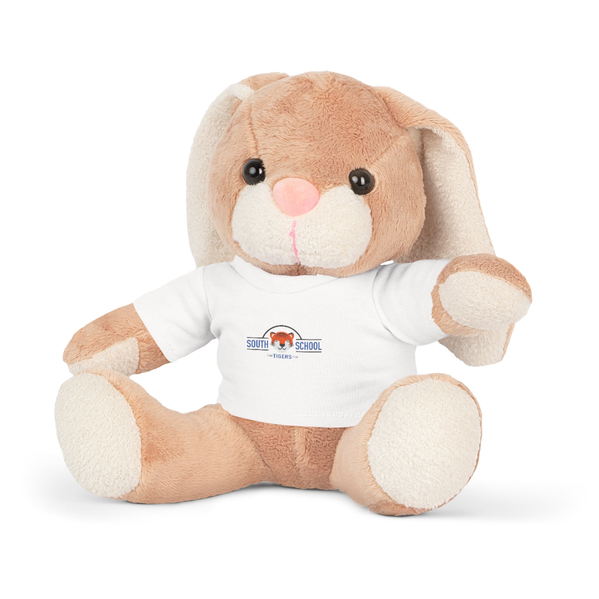 Plush Toy in Tiger Wear Classic Tee 8” (Bear, Bunny, Elephant, or Sheep)