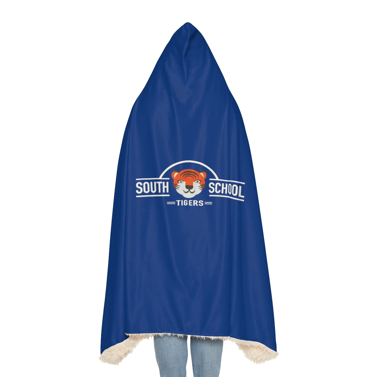 Sherpa Lined Hooded Blanket, South Tiger Classic