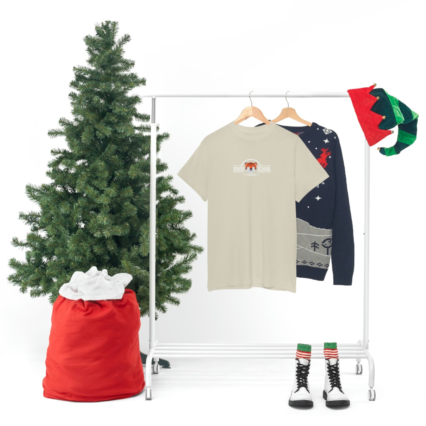Adult Heavy Cotton Tee, South Tiger Classic (Multiple Colors Available)