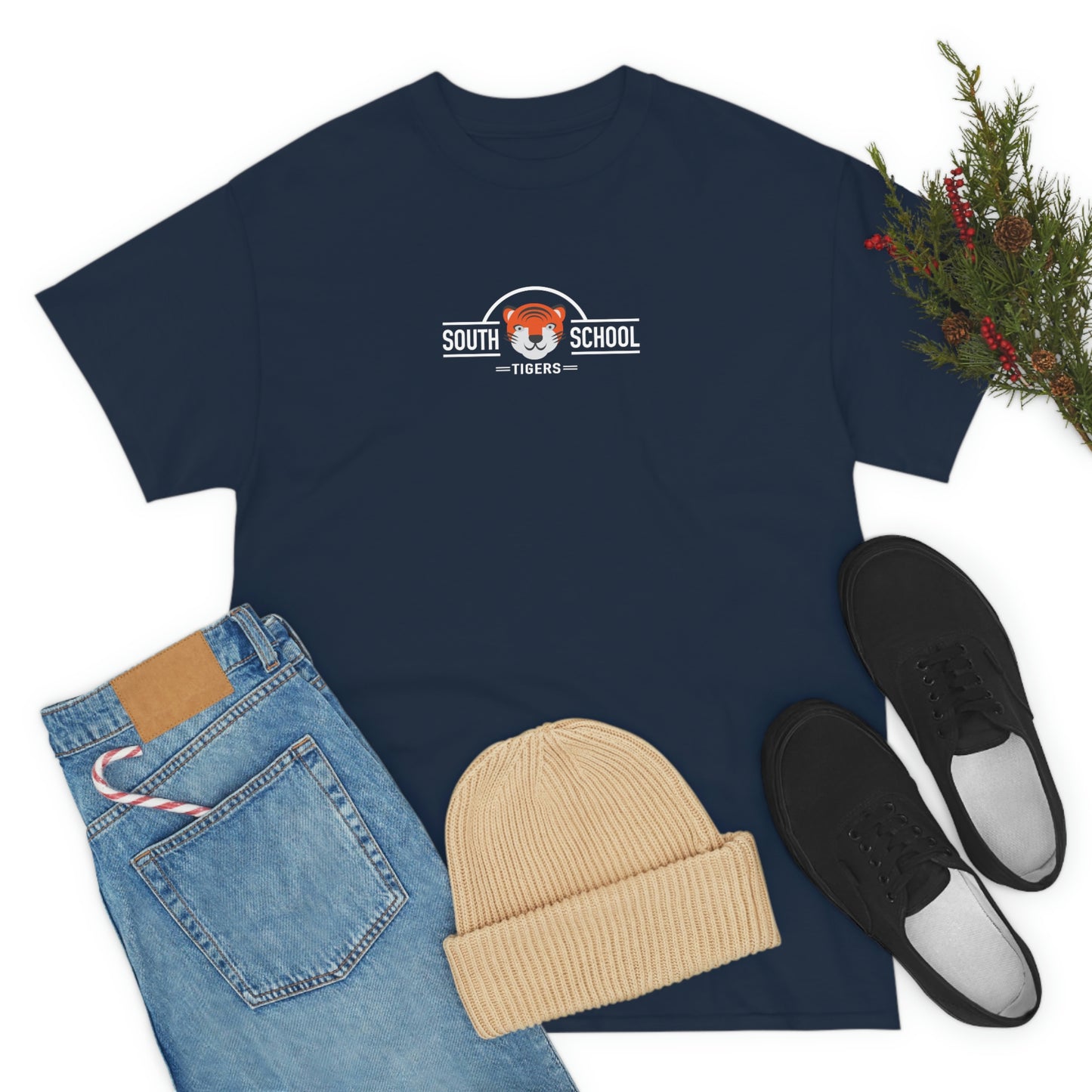Adult Heavy Cotton Tee, South Tiger Classic (Multiple Colors Available)