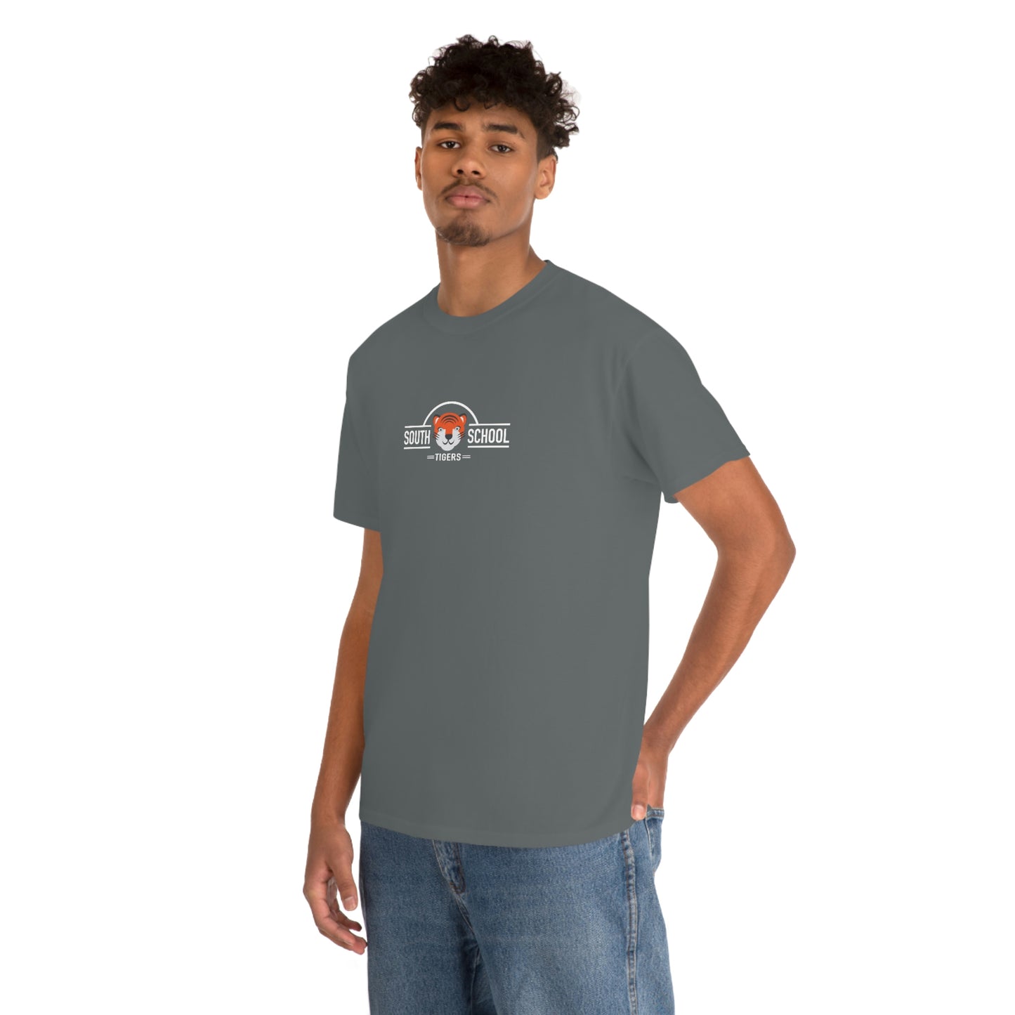 Adult Heavy Cotton Tee, South Tiger Classic (Multiple Colors Available)