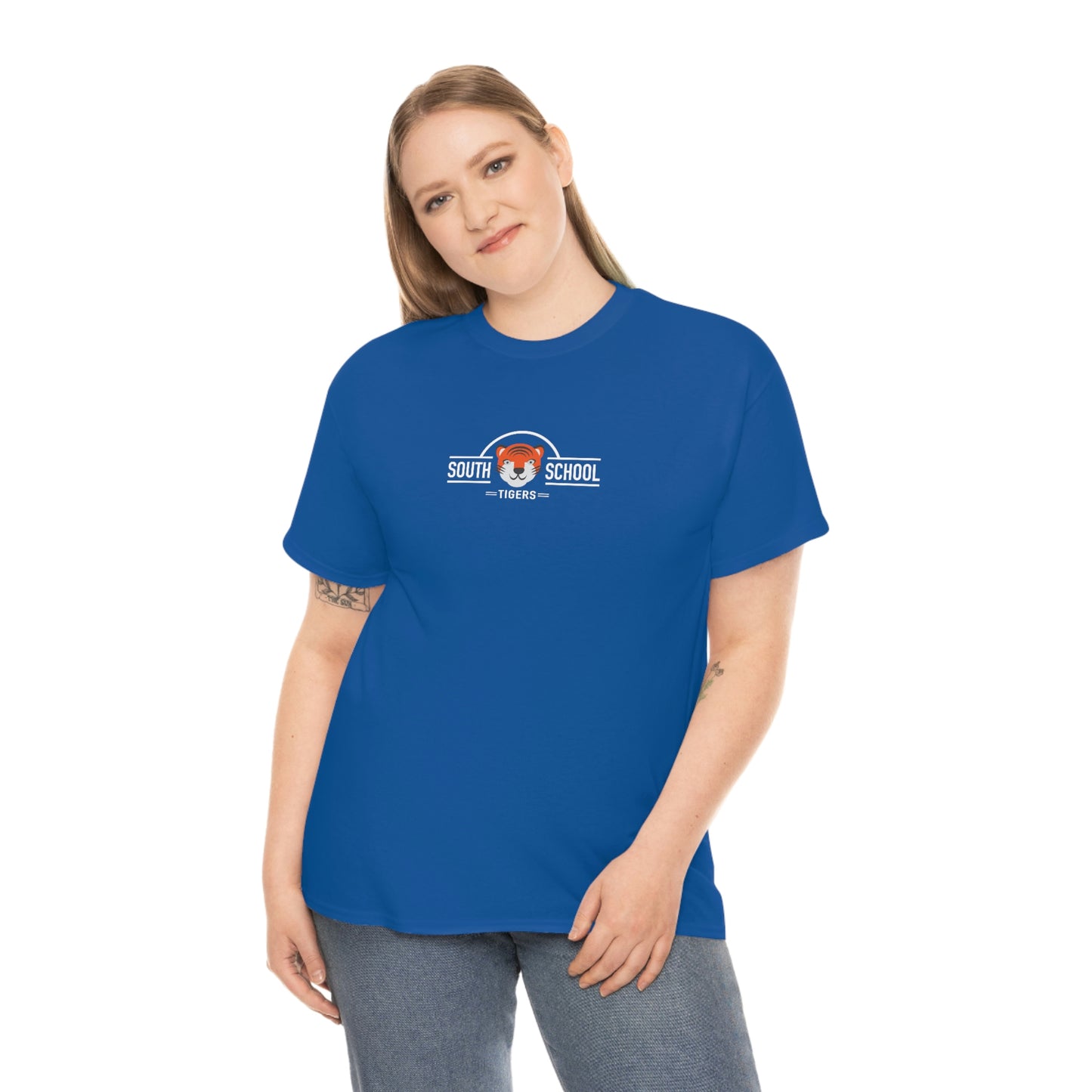 Adult Heavy Cotton Tee, South Tiger Classic (Multiple Colors Available)