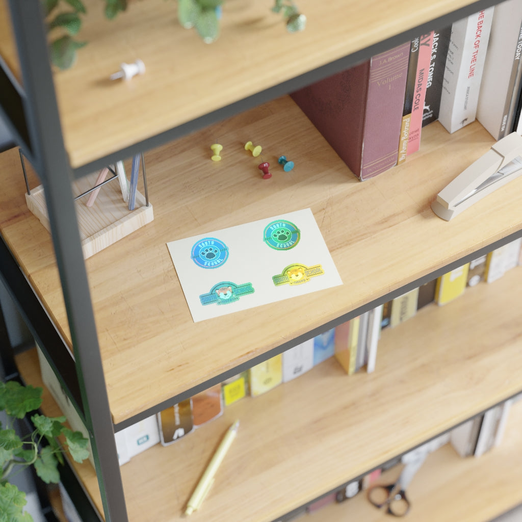 South Tiger Sticker Sheets Water-Resistant (White, holographic & transparent available)